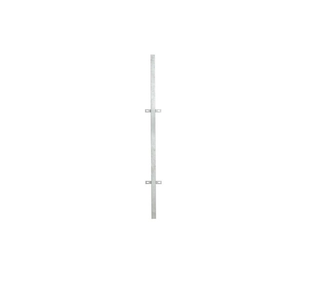 Palo partenz a cementare per recinzione in ferro finitura zincato H 210 cm x L 4 cm x P 4 cm