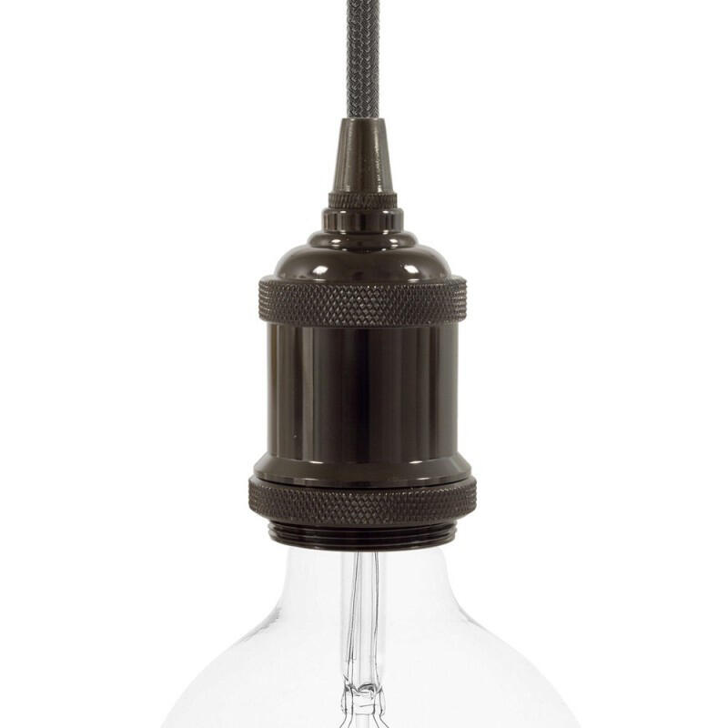 Kit Douille E27 En Aluminium Vintage Chromé - Creative Cables Pour Lampe Suspente Ou Murale