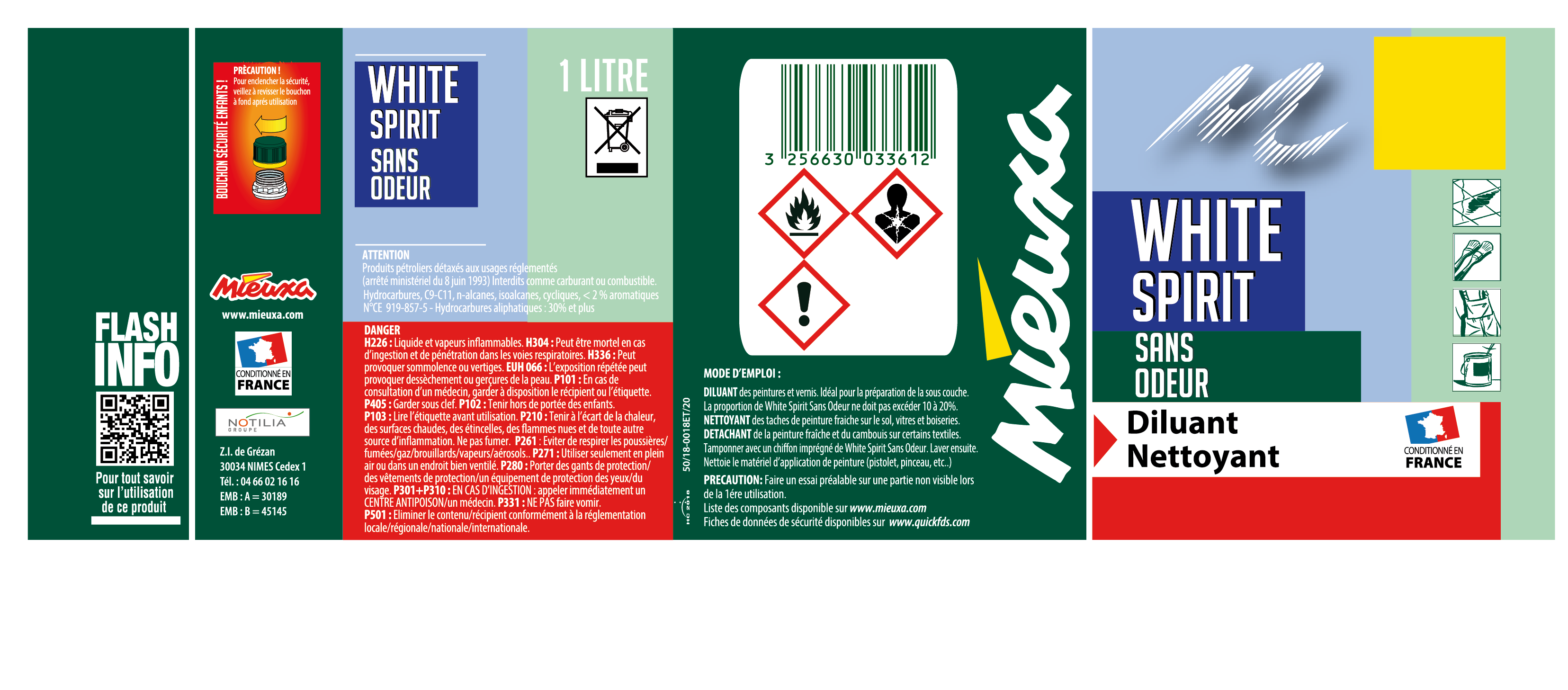 White spirit MIEUXA Sans odeur, 1 l - 2