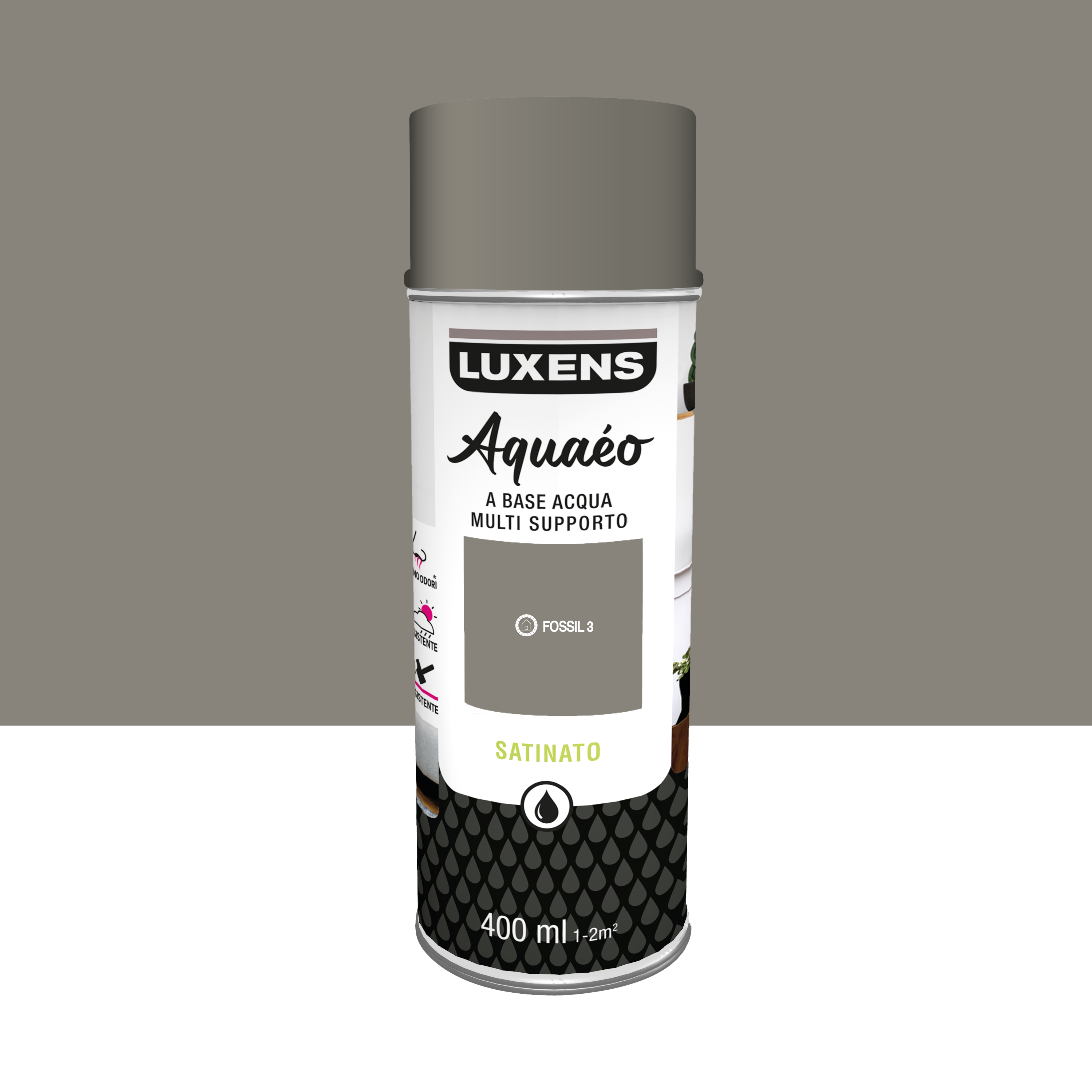 Smalto spray LUXENS Aquaéo base acqua grigio tranch 3 satinato 0.4 L - 7