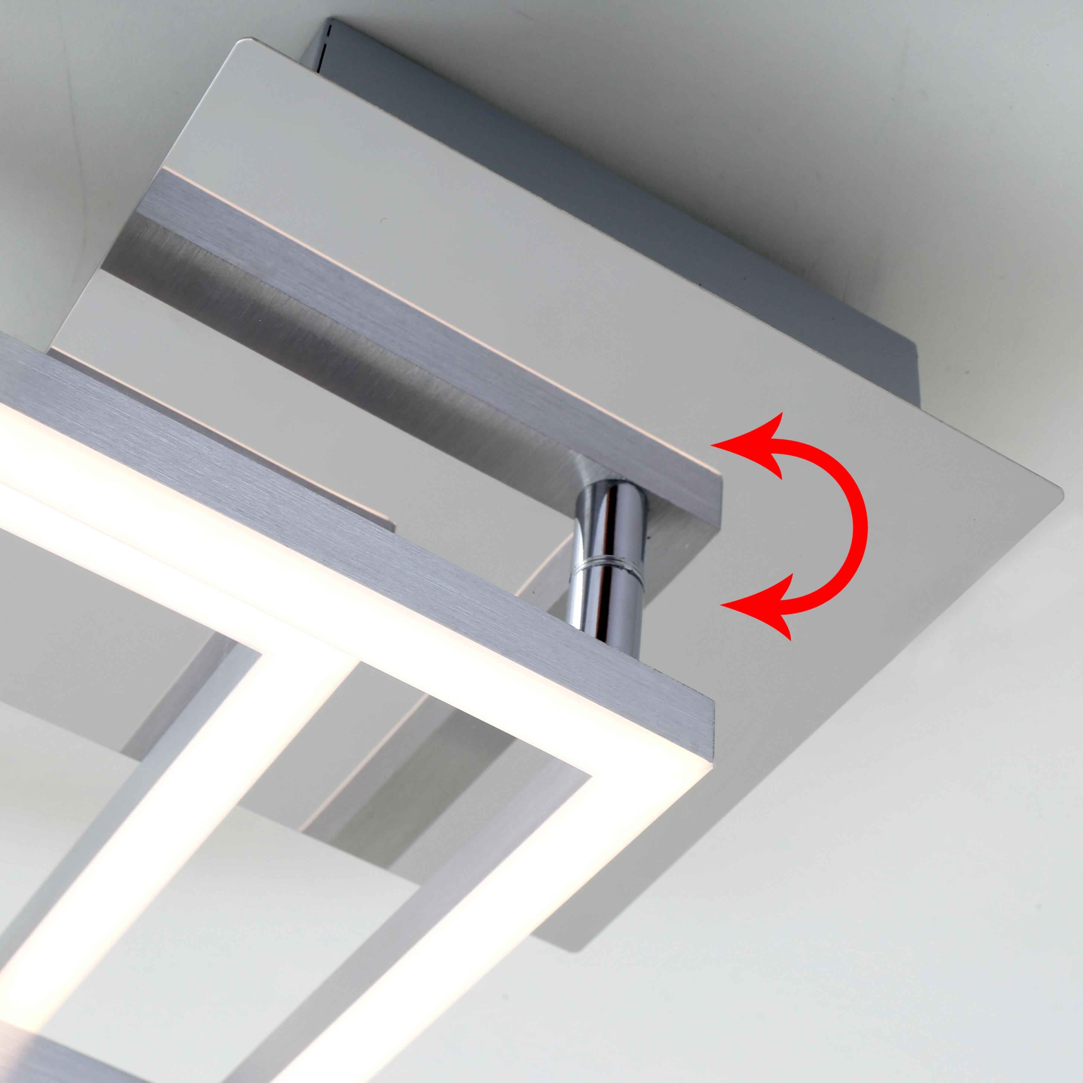 Plafoniera LED Frames argento IP20, 1200 lumen - 4