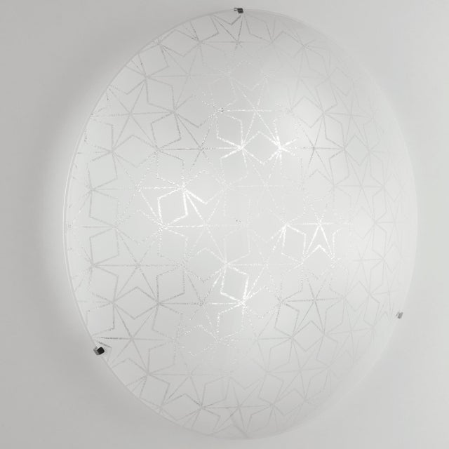Plafoniera neoclassico Esagram Ø 40 cm argento IP20, 3XE27