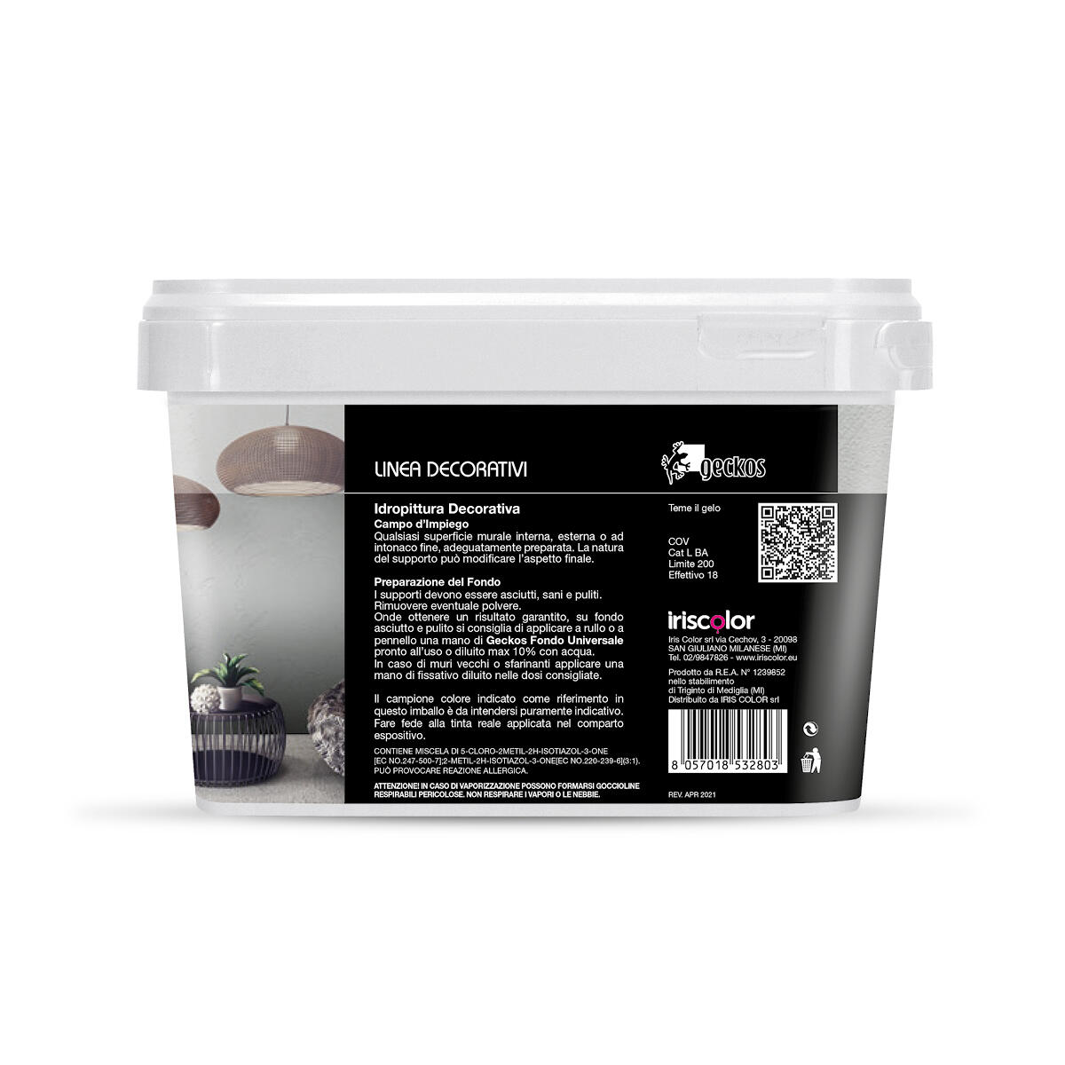 Pittura decorativa Cemento GECKOS effetto cemento grigio 3 grigio 3 2 l - 9