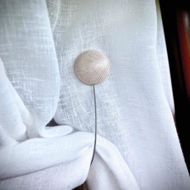 Fermatende Magnetici A Stella E Luna - 2 Pezzi Con Corda, Per Tende Senza Forare - Foto 2