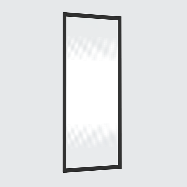 Paroi latérale verre sérigraphié, l.80 x H.190 cm, noir, Easy