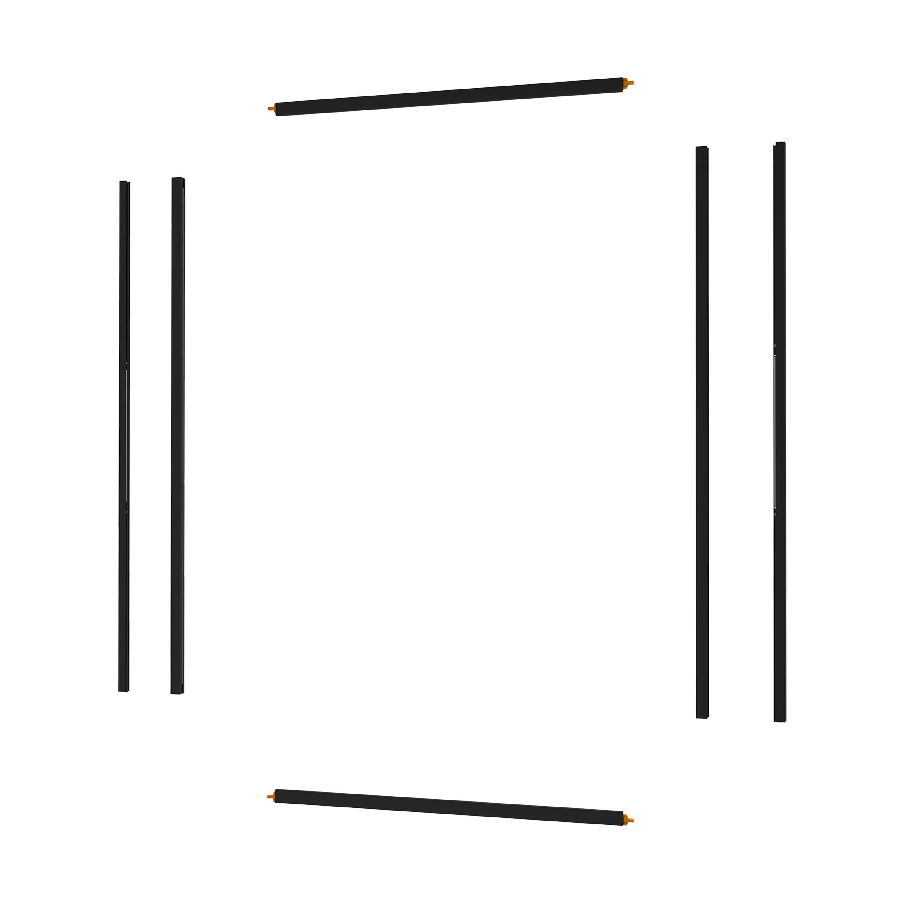 Profile drzwi przesuwnych czarne Easy 150 X 190 Sensea