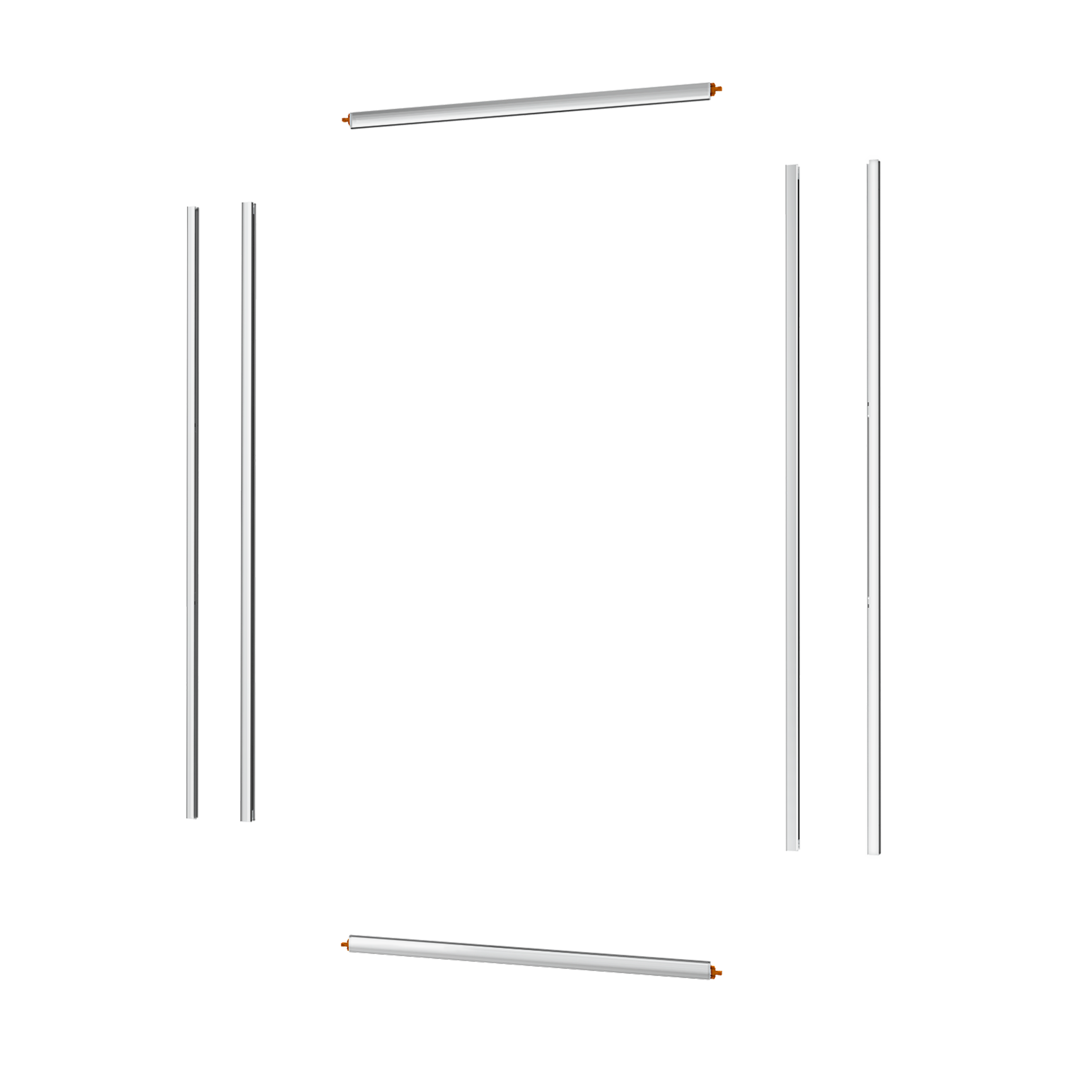 Kit perfiles para mampara corredero cromado easy 120x190 cm