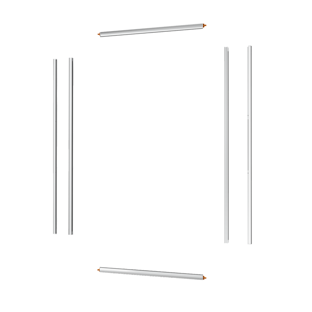 Profilé de finition coulissant chromé, l.120 x H.190 cm, Easy