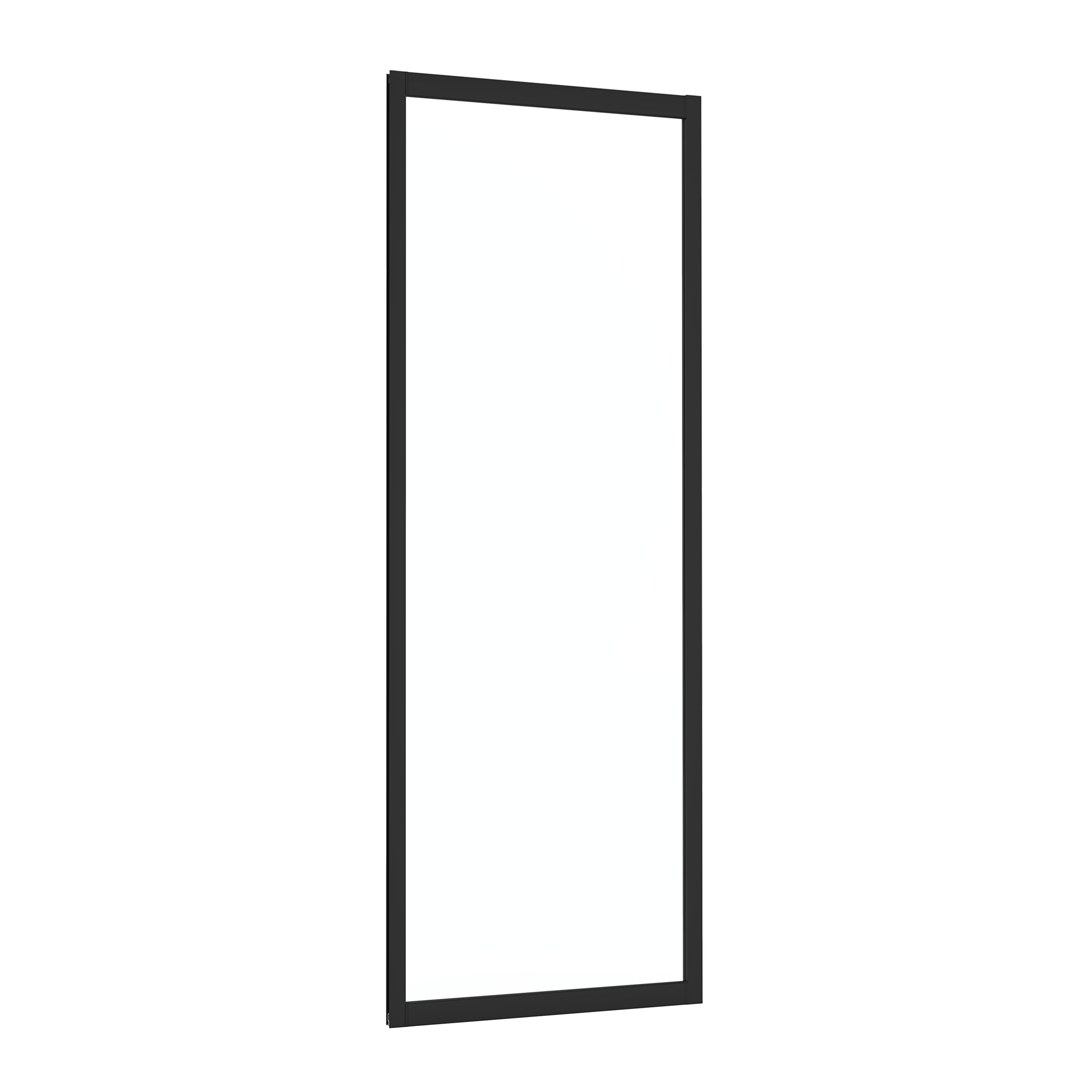Pannello laterale per box doccia Easy L 70 x H 190cm, Sp. 6 mm vetro vetro senza finitura / trasparente profilo in alluminio nero laccato - 12