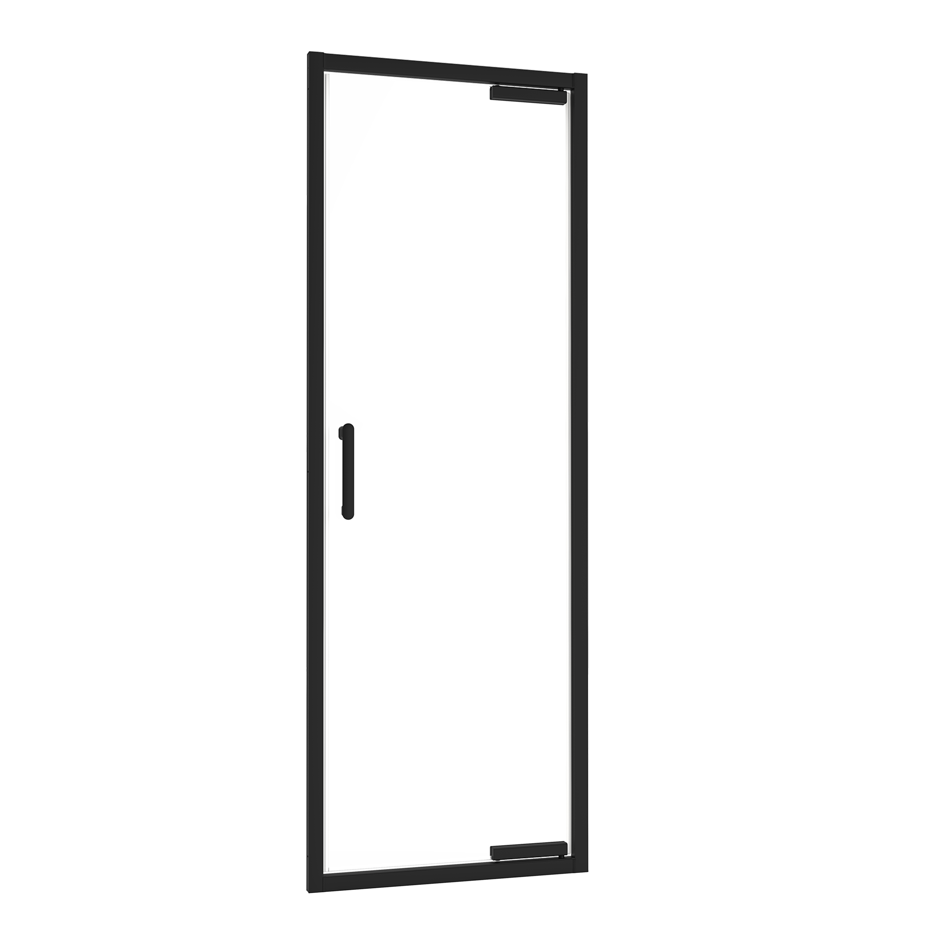 Drzwi prysznicowe uchylne Easy 80 x 190 cm czarne Sensea