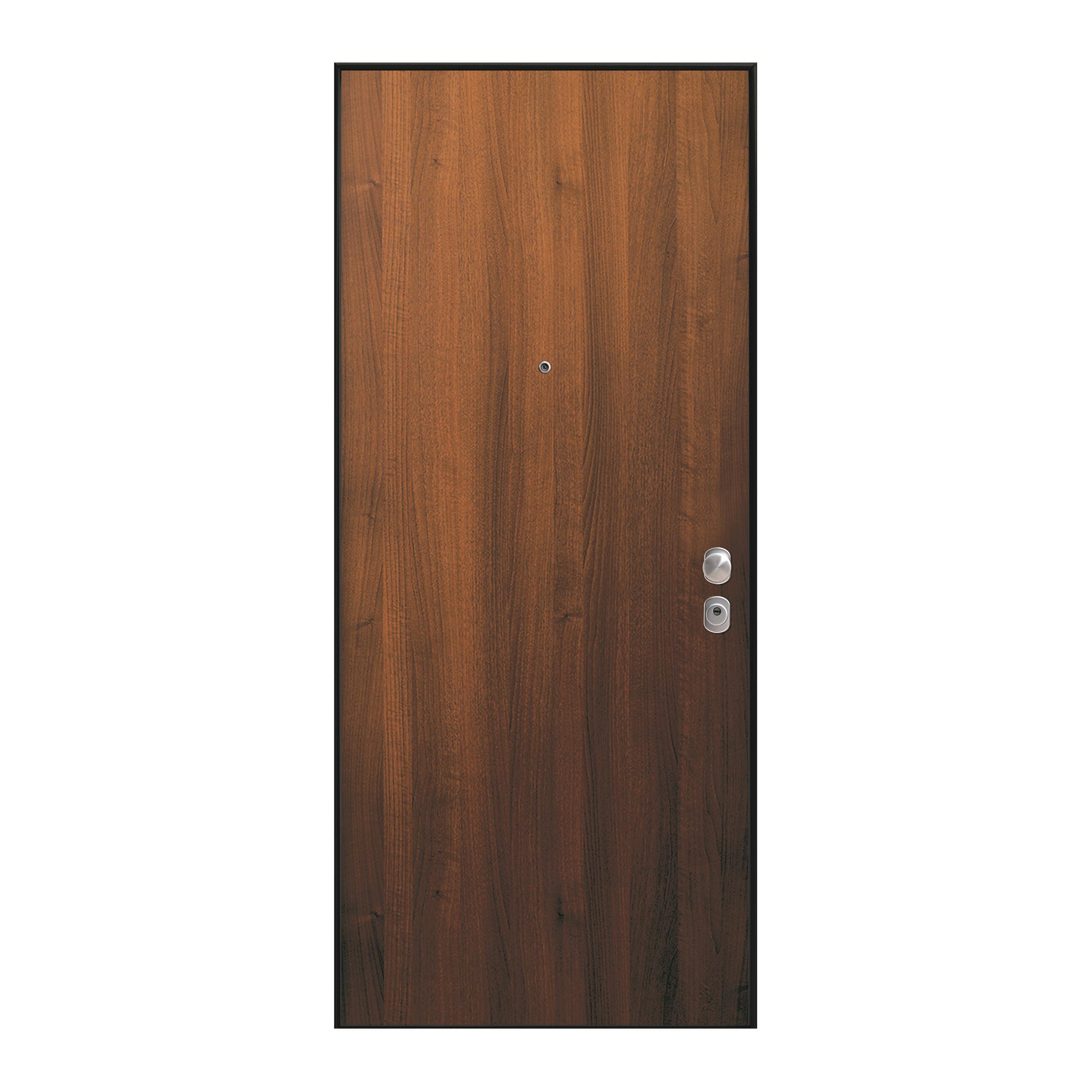 Porta blindata YALE Ghepard L 80 x H 210 cm noce scuro apertura sinistra - 4