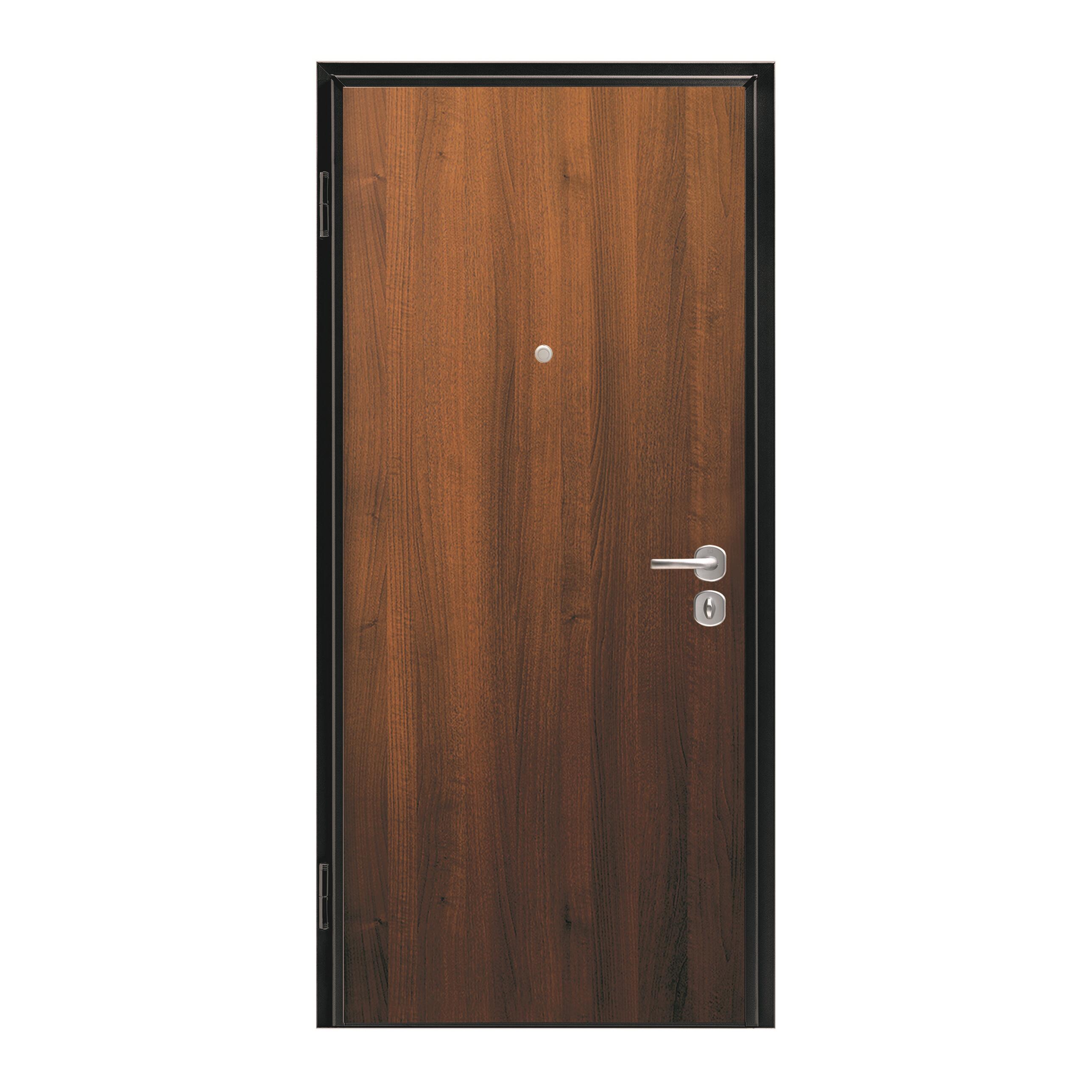 Porta blindata YALE Ghepard L 80 x H 210 cm in melaminico noce scuro, apertura spingere a destra, falso telaio incluso - 5
