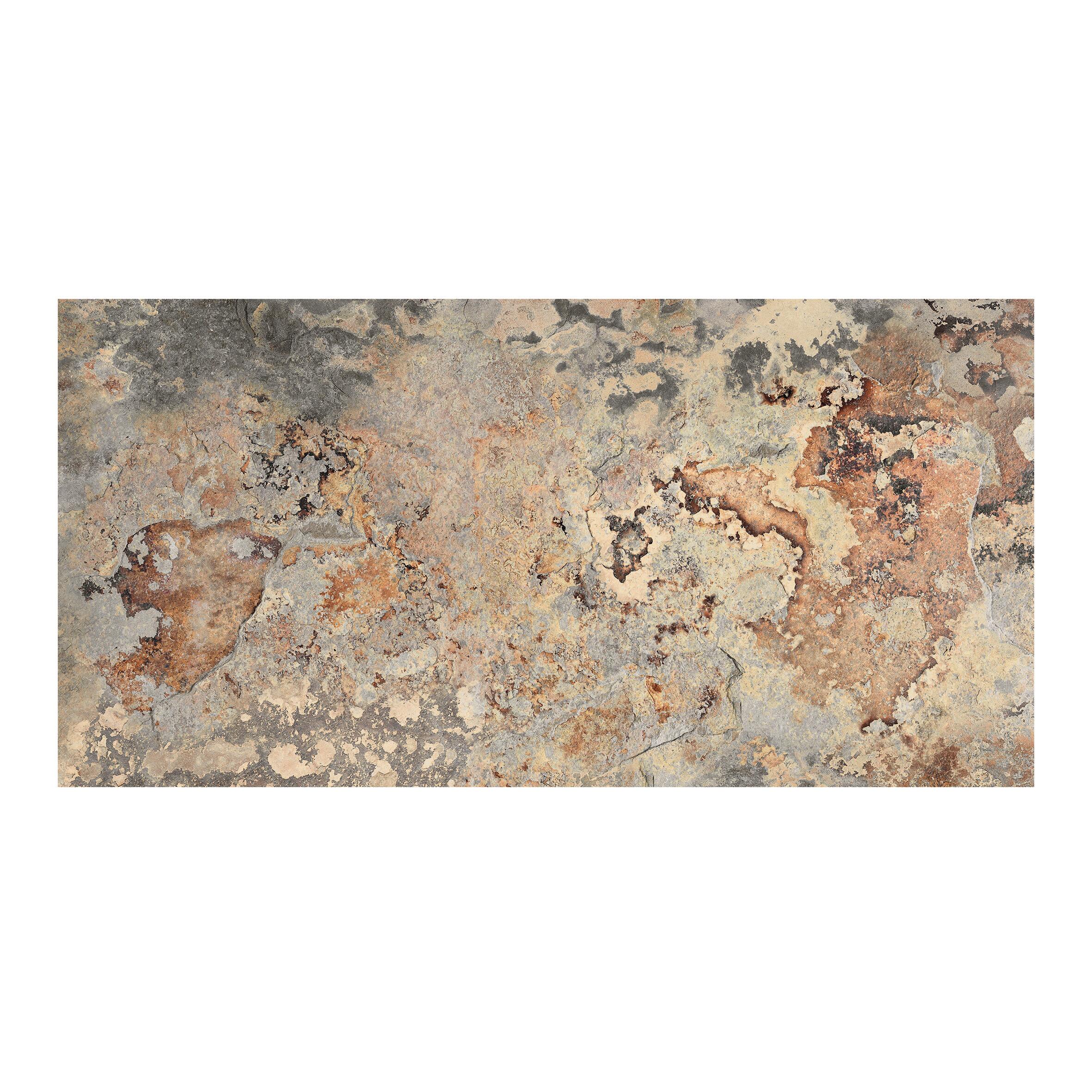 Piastrella da pavimento e rivestimento esterno in gres porcellanato 31 x 62 cm non rettificato multicolore marrone opaco Roccia R11 traffico medio forte (pei 3/5) Sp. 9 mm 1.35 mq - 6