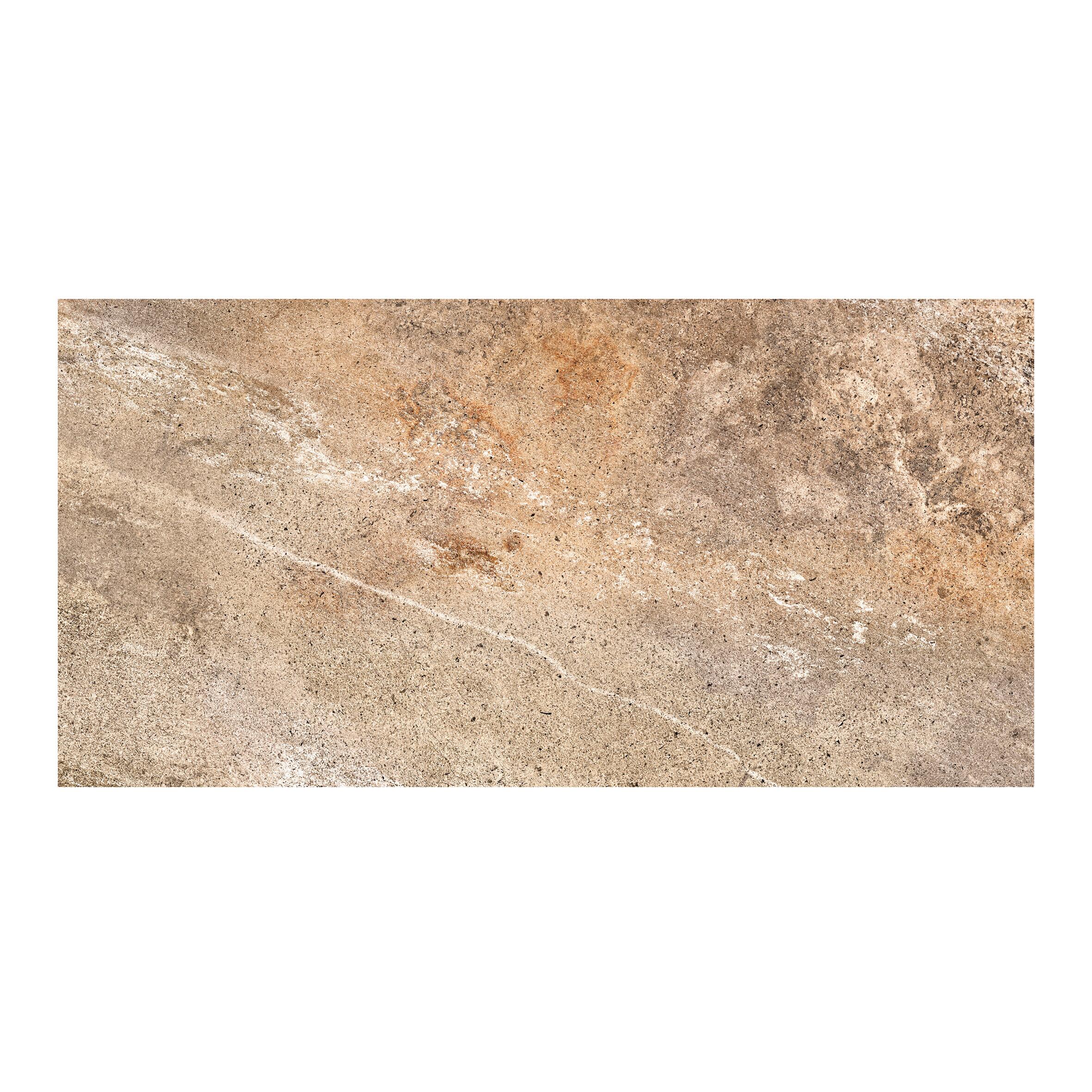 Piastrella da pavimento e rivestimento esterno in gres porcellanato 31 x 62 cm non rettificato multicolore marrone opaco Roccia R11 traffico medio forte (pei 3/5) Sp. 9 mm 1.35 mq - 4
