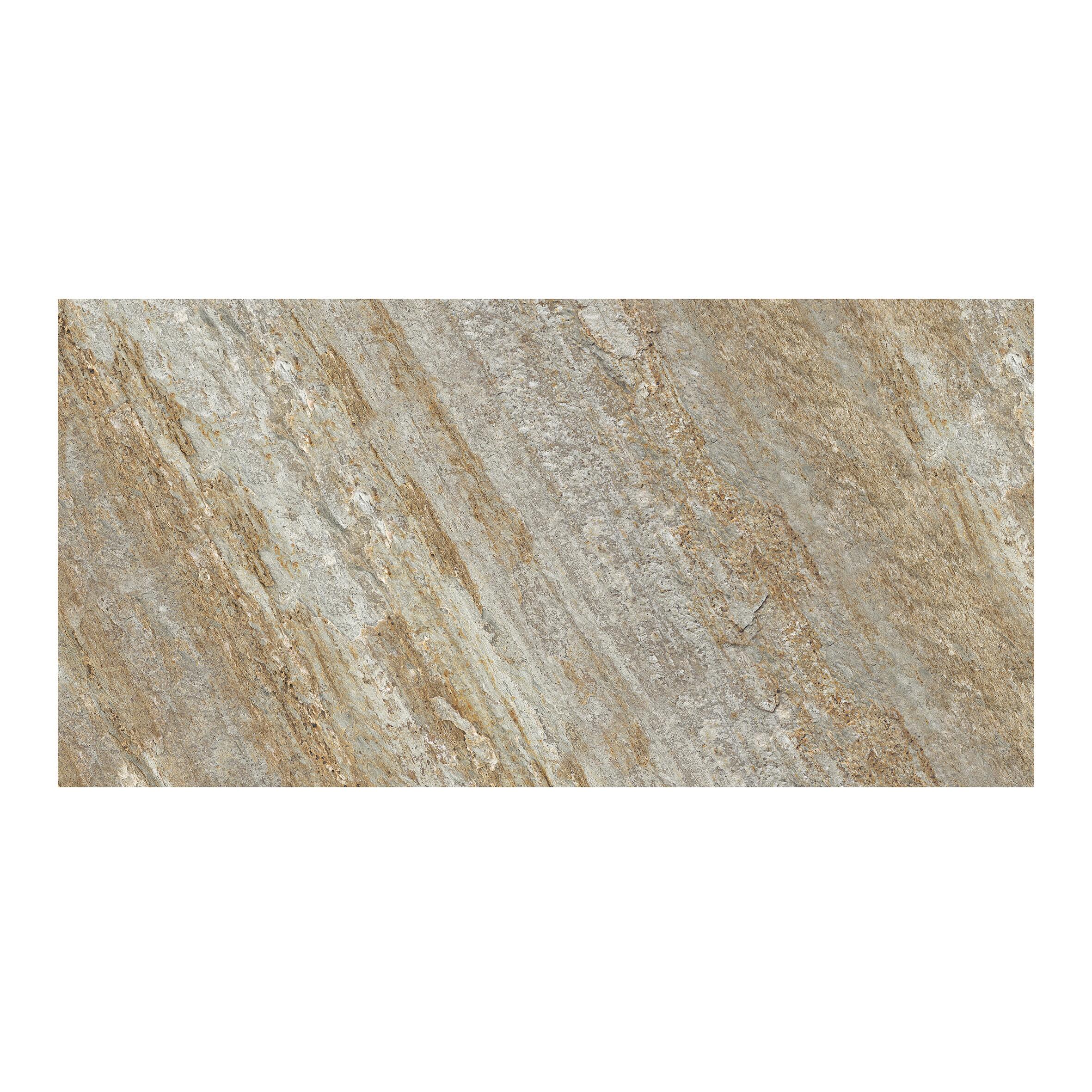 Piastrella da pavimento e rivestimento esterno 31 x 62 cm Sp. 9 mm Pietra in gres porcellanato multicolore grigio opaco traffico intenso (pei 4/5) R11 1.35 mq - 6