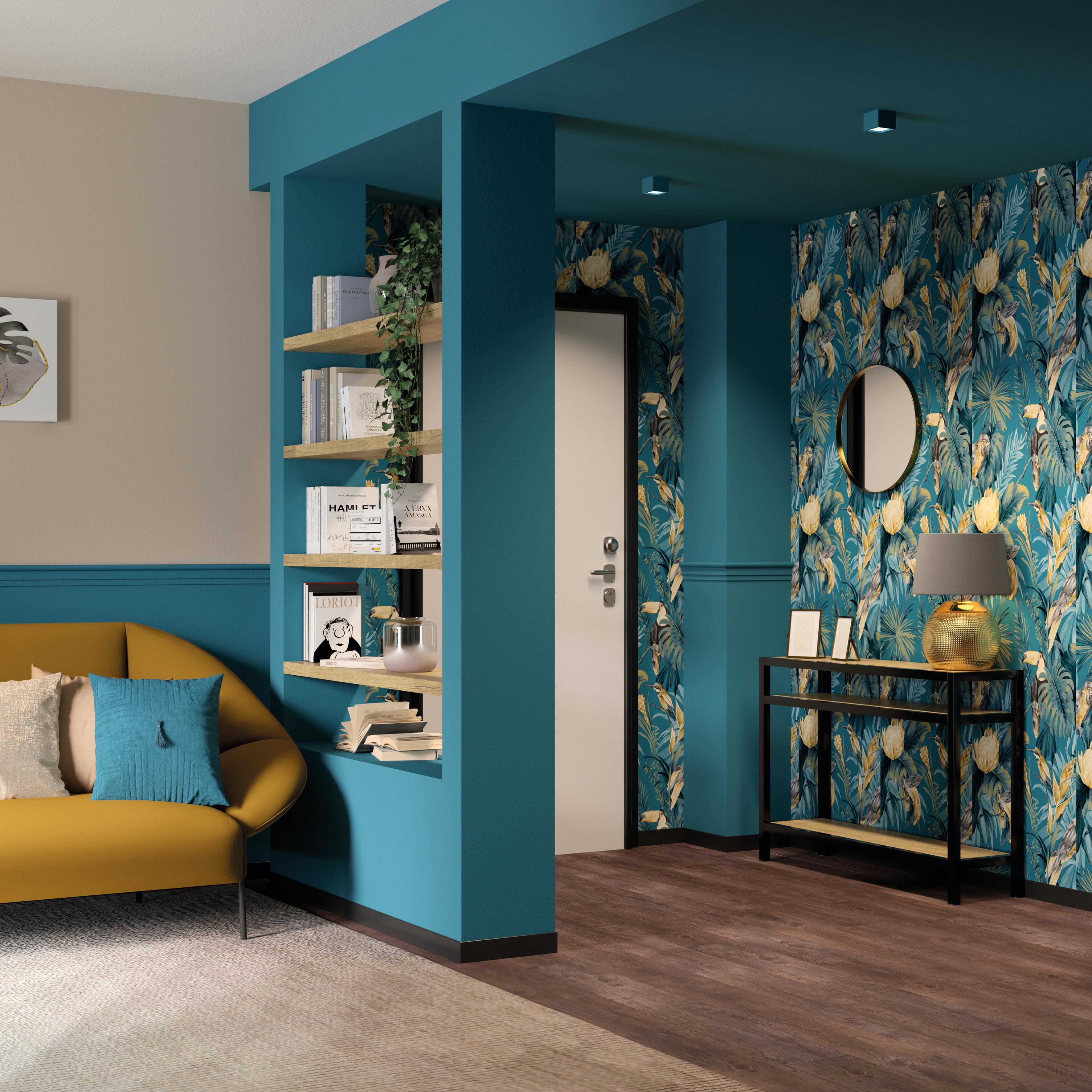 Pittura per interni per parete e soffitto lavabile, LUXENS murale blu miami 1 opaco, 2.5 L - 7