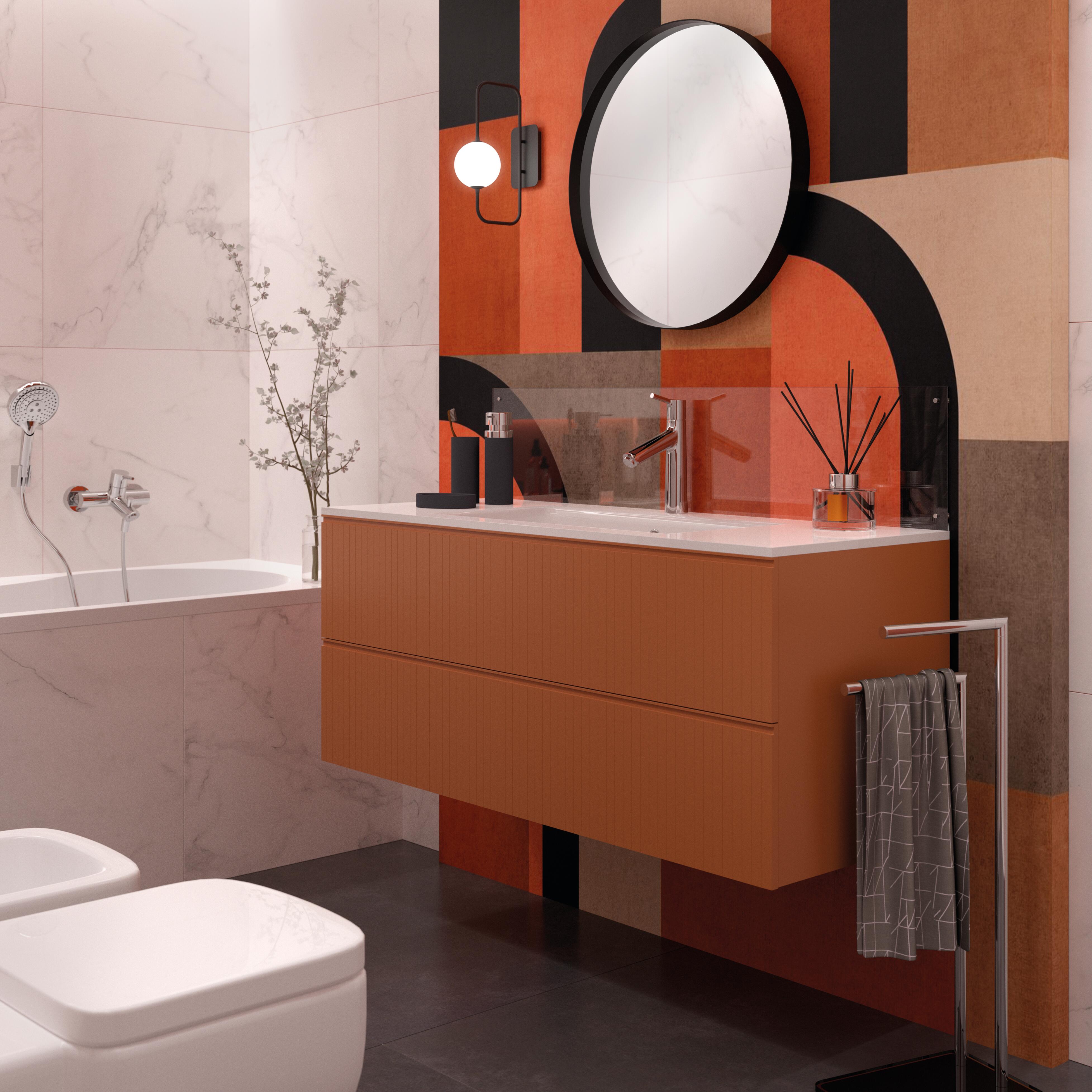 Rubinetto per lavabo a canna media getto laminare cristallino Talis S 100 cromato lucido HANSGROHE H 22.1 cm - 4