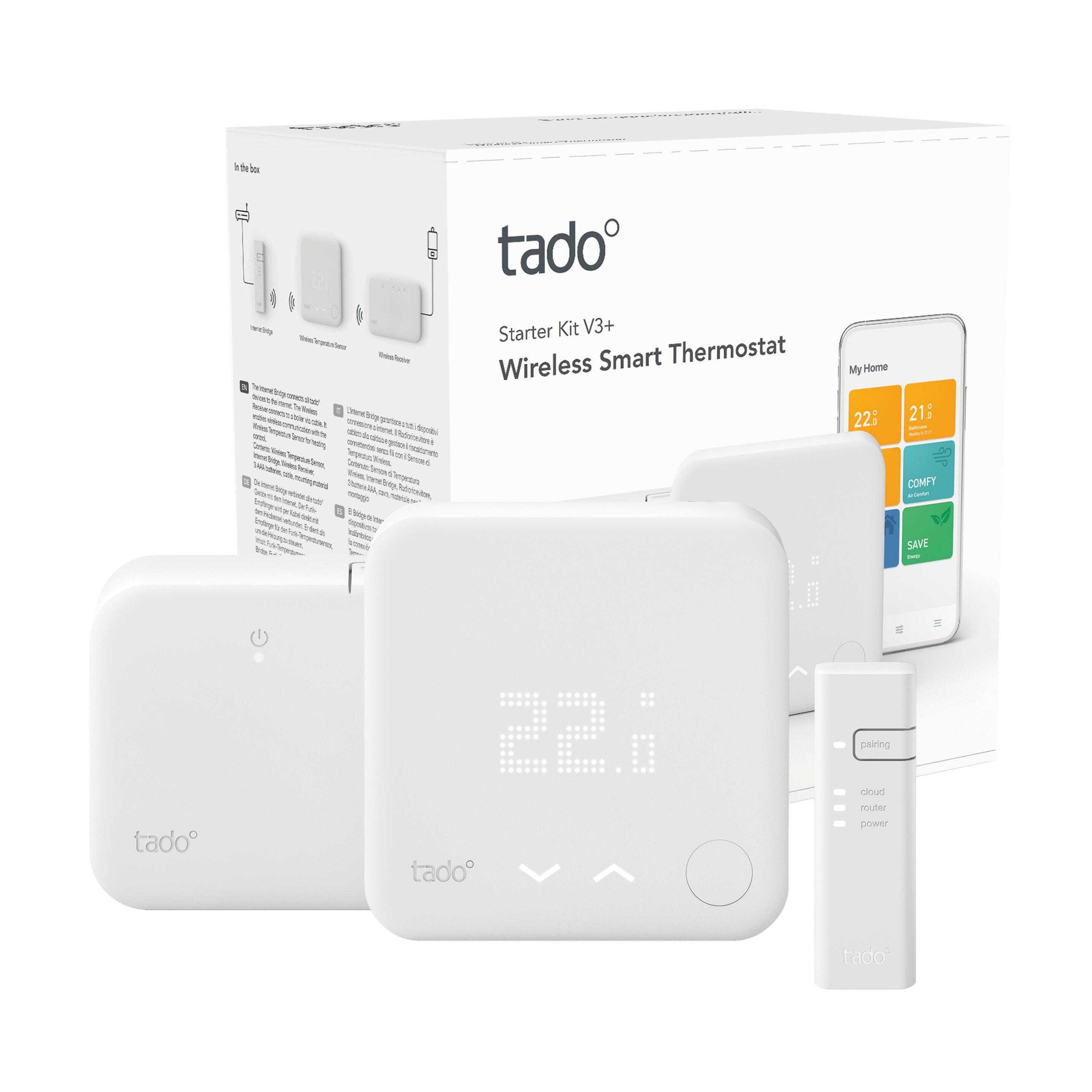 Pack termostato inteligente TADO v3 + kit de extensión inalámbrico - 10