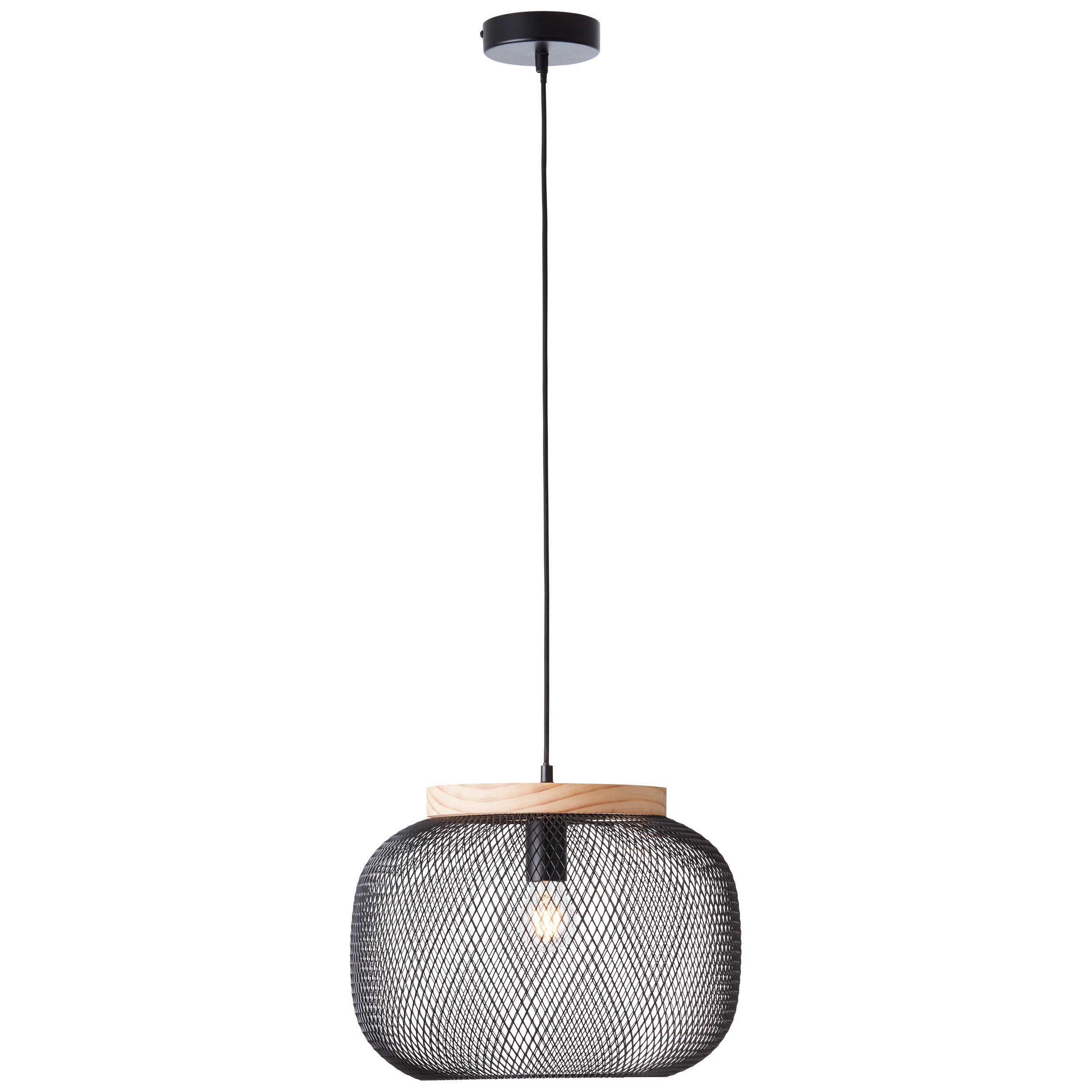 Lámpara de techo giada negra 1 luz diámetro 40 cm