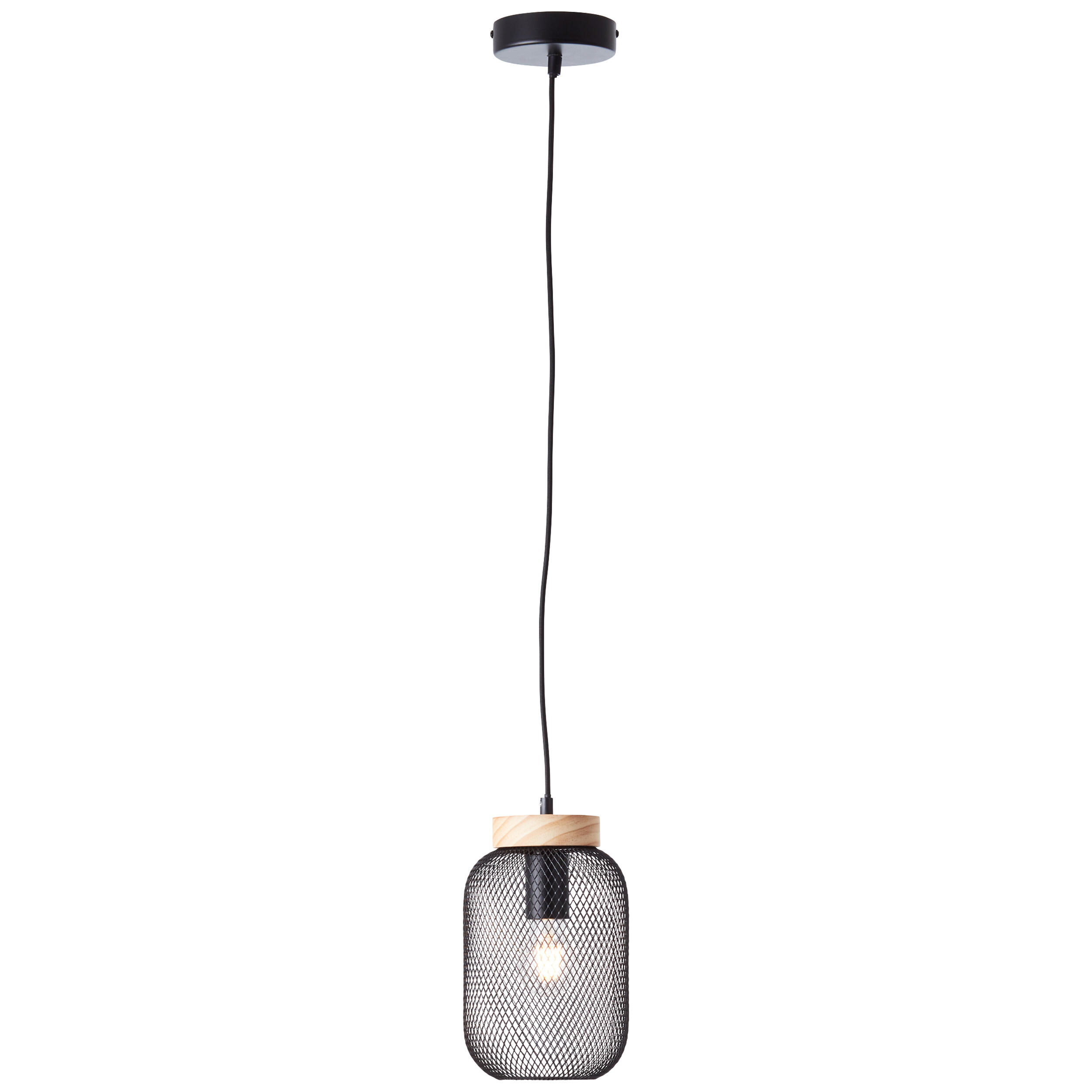 Lámpara de techo giada negra 1 luz diámetro 26 cm
