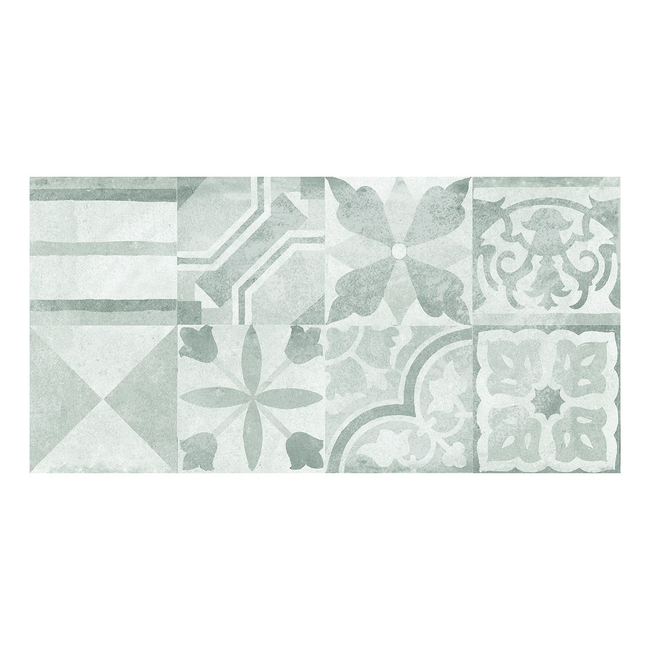 Piastrella da rivestimento interno in maiolica 26.1 x 52.2 cm smaltato grigio opaco Emotion cementina dec traffico medio forte (pei 3/5) Sp. 6.4 mm 2.18 mq - 4