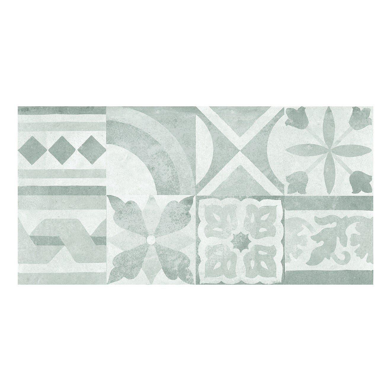Piastrella da rivestimento interno in maiolica 26.1 x 52.2 cm smaltato grigio opaco Emotion cementina dec traffico medio forte (pei 3/5) Sp. 6.4 mm 2.18 mq - 3