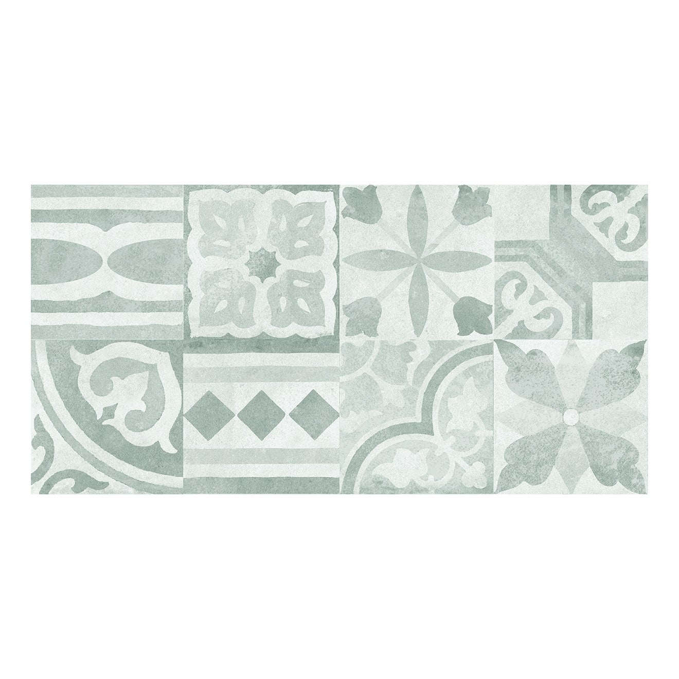 Piastrella da rivestimento interno in maiolica 26.1 x 52.2 cm smaltato grigio opaco Emotion cementina dec traffico medio forte (pei 3/5) Sp. 6.4 mm 2.18 mq - 2