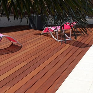Lame terrasse bois akola akola, L.250 x l.14.5 cm x Ep.22 mm Leroy Merlin Les bons plans des petits projets avant l'été