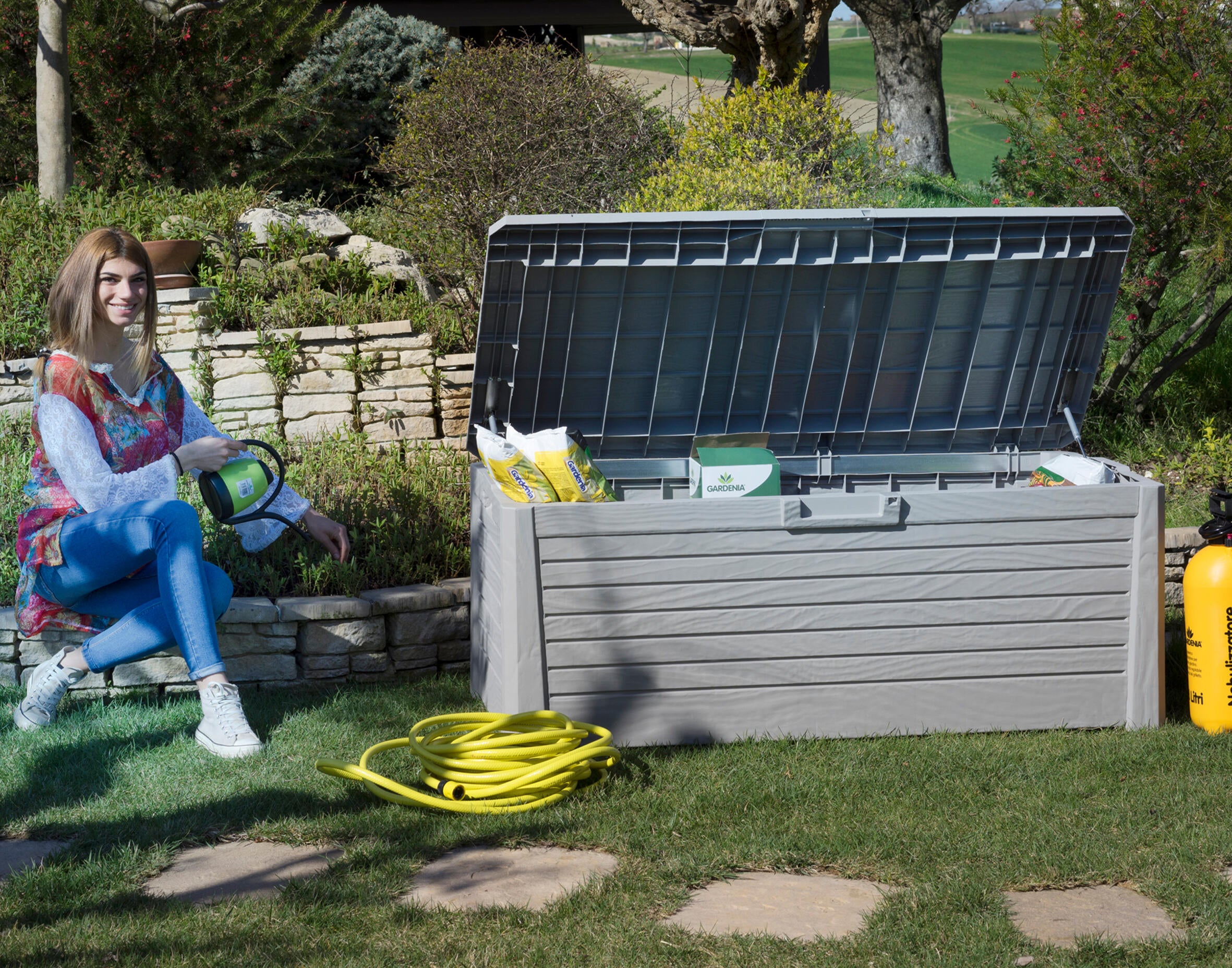 Coffre de jardin Florida  gris taupe, 550 l - 9