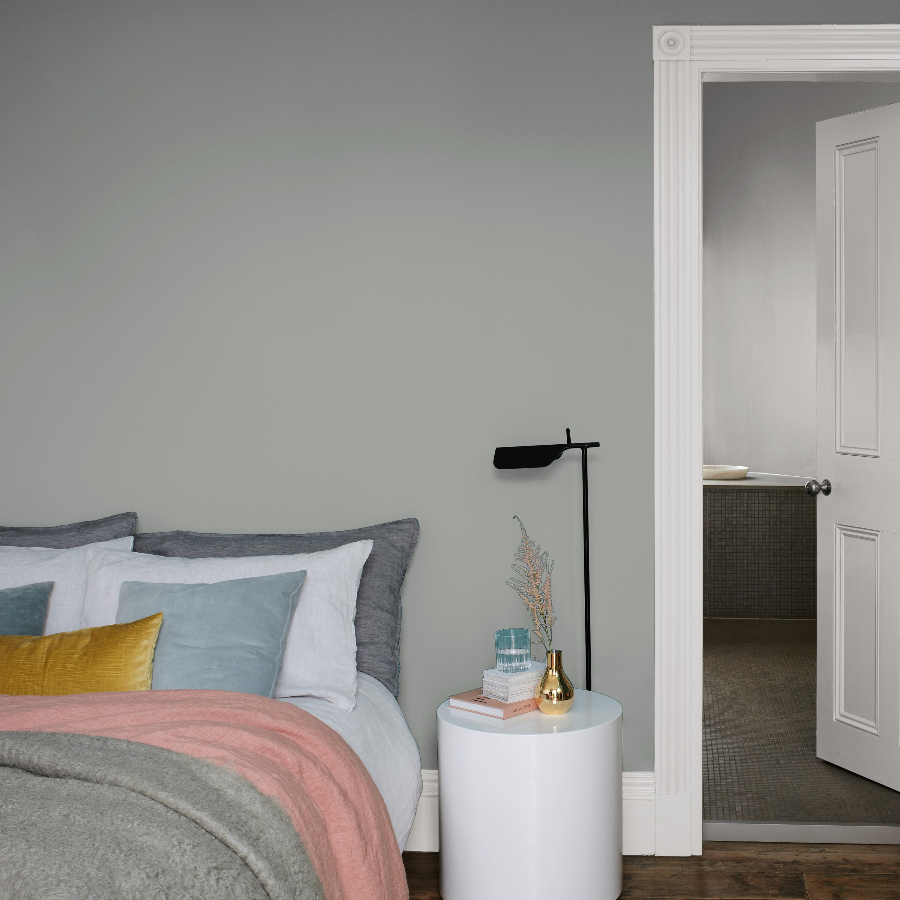 Peinture mur, boiserie gris alpaga mat DULUX VALENTINE Crème de couleur 0.5L - 4