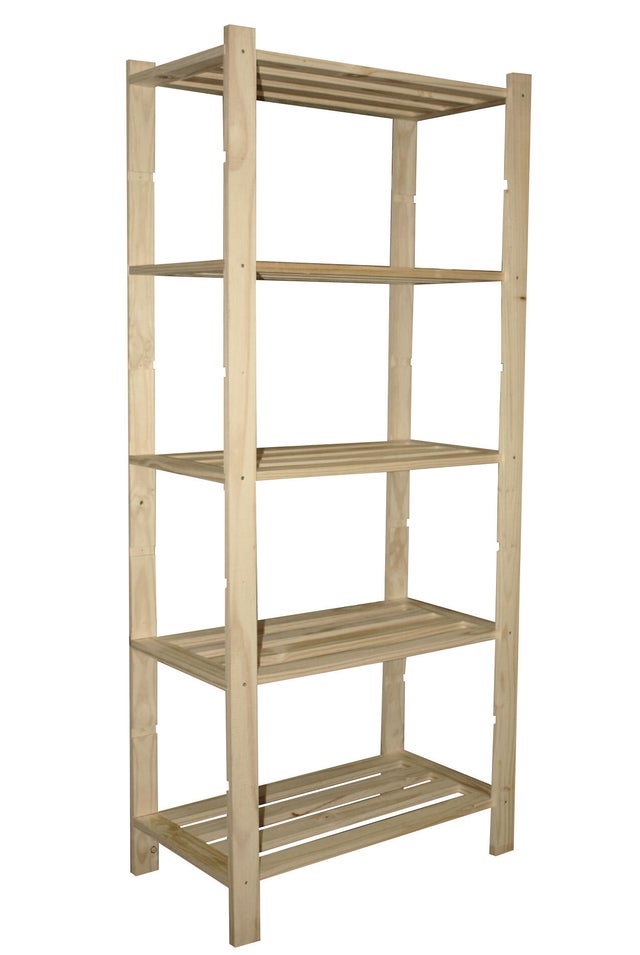 Etagère bois brut, à peindre etagère premium 5 tablettes 170x75x40, 5 tablettes