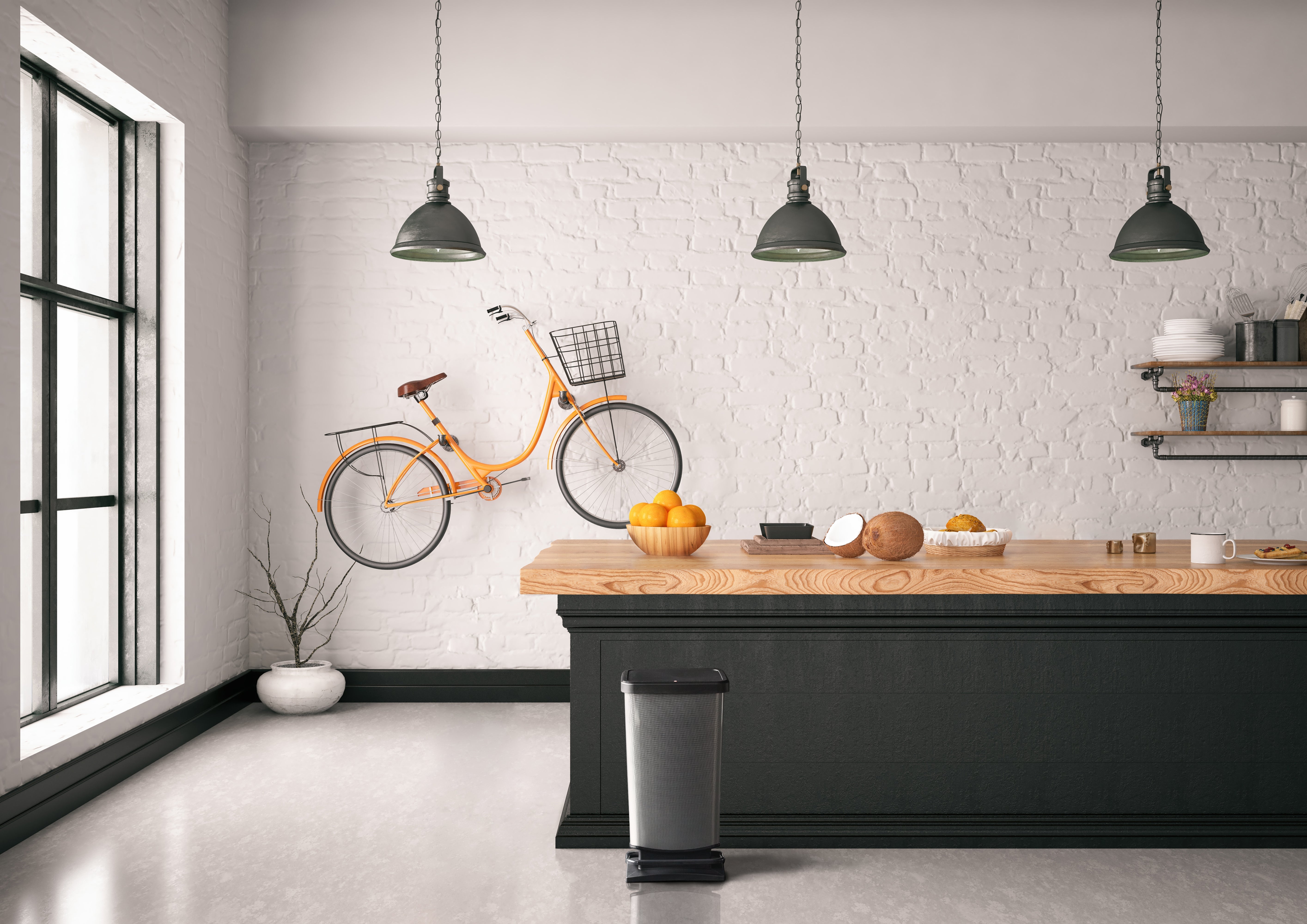 Poubelle  40L à pédale ROTHO Paso  carbone - 2