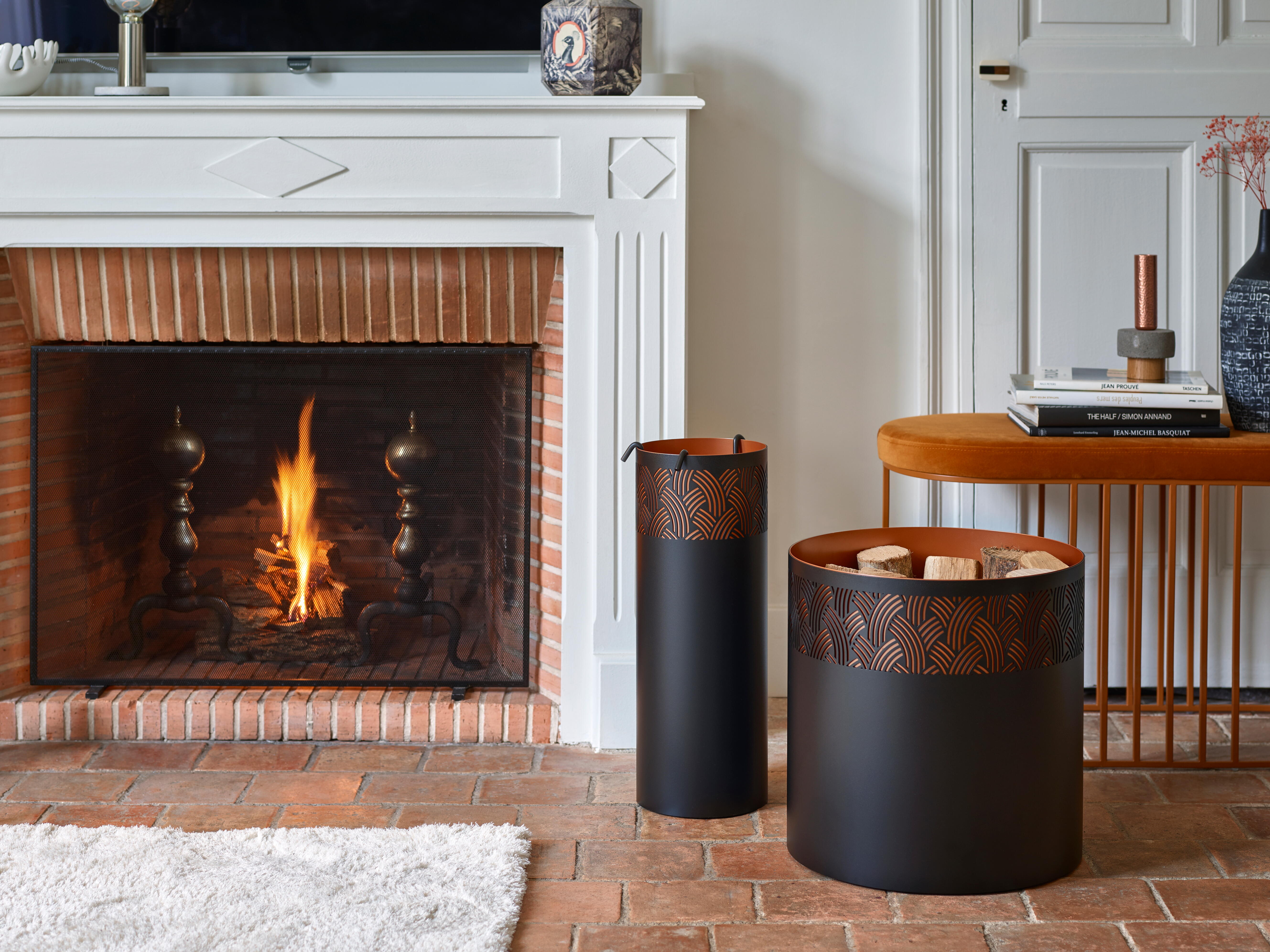 Serviteur acier noir et intérieur cuivré DIXNEUF 002.10692n3m12, 4 accessoires - 2