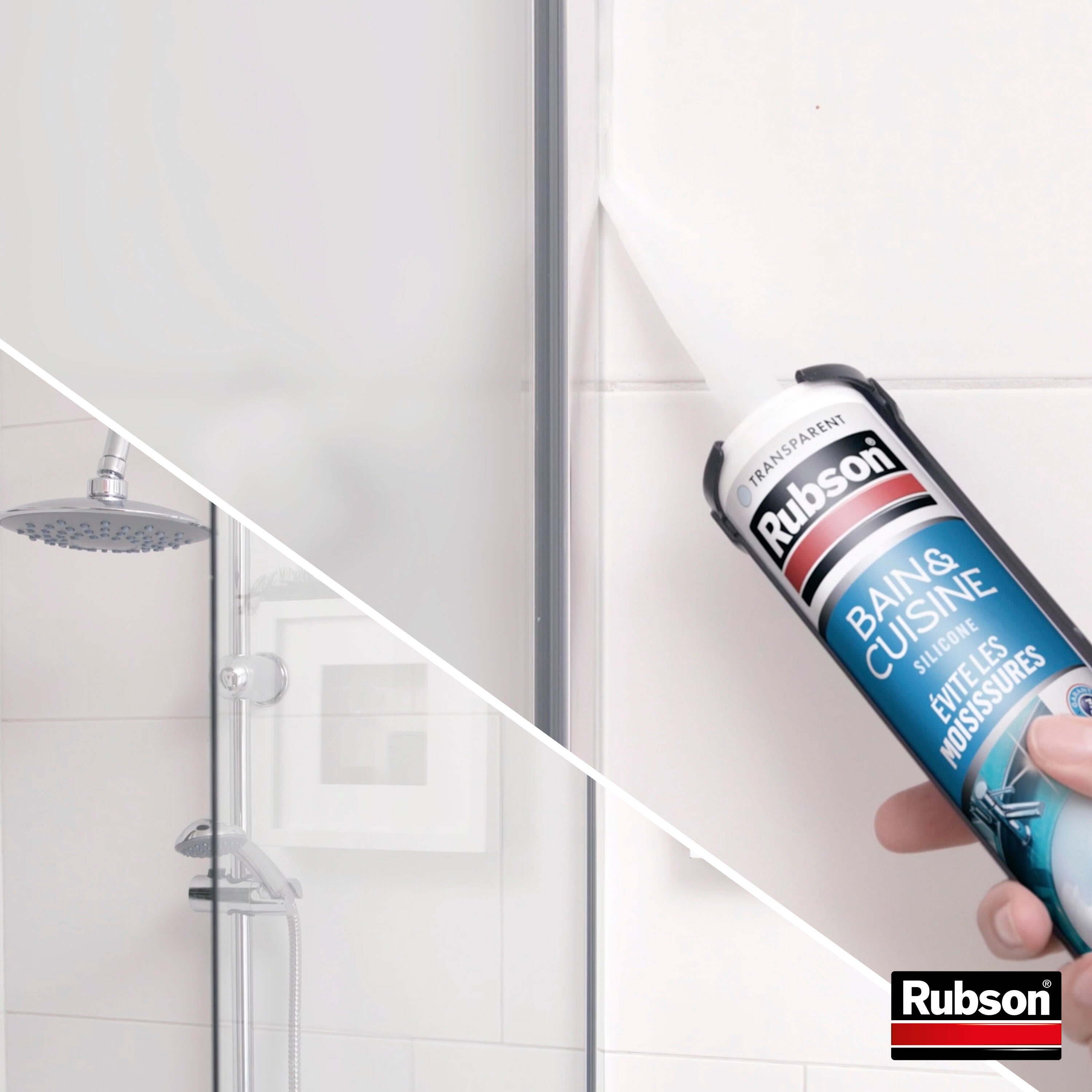 Silicone Bain et cuisine RUBSON transparent, 280 ml - 3