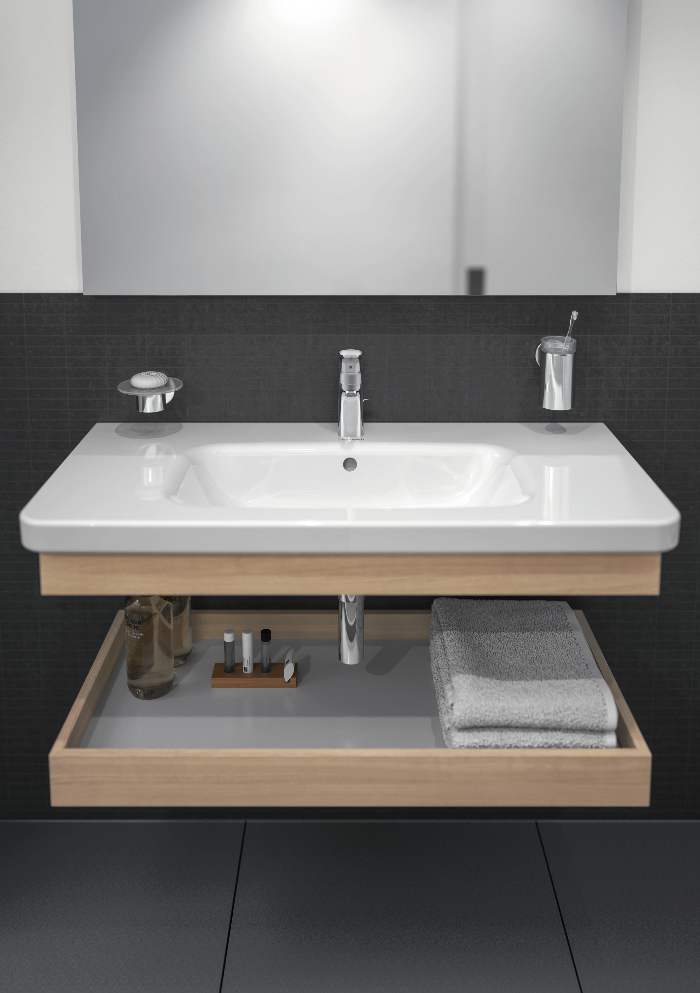 Bateria umywalkowa chrom 16.4 cm Logis E Hansgrohe - 5