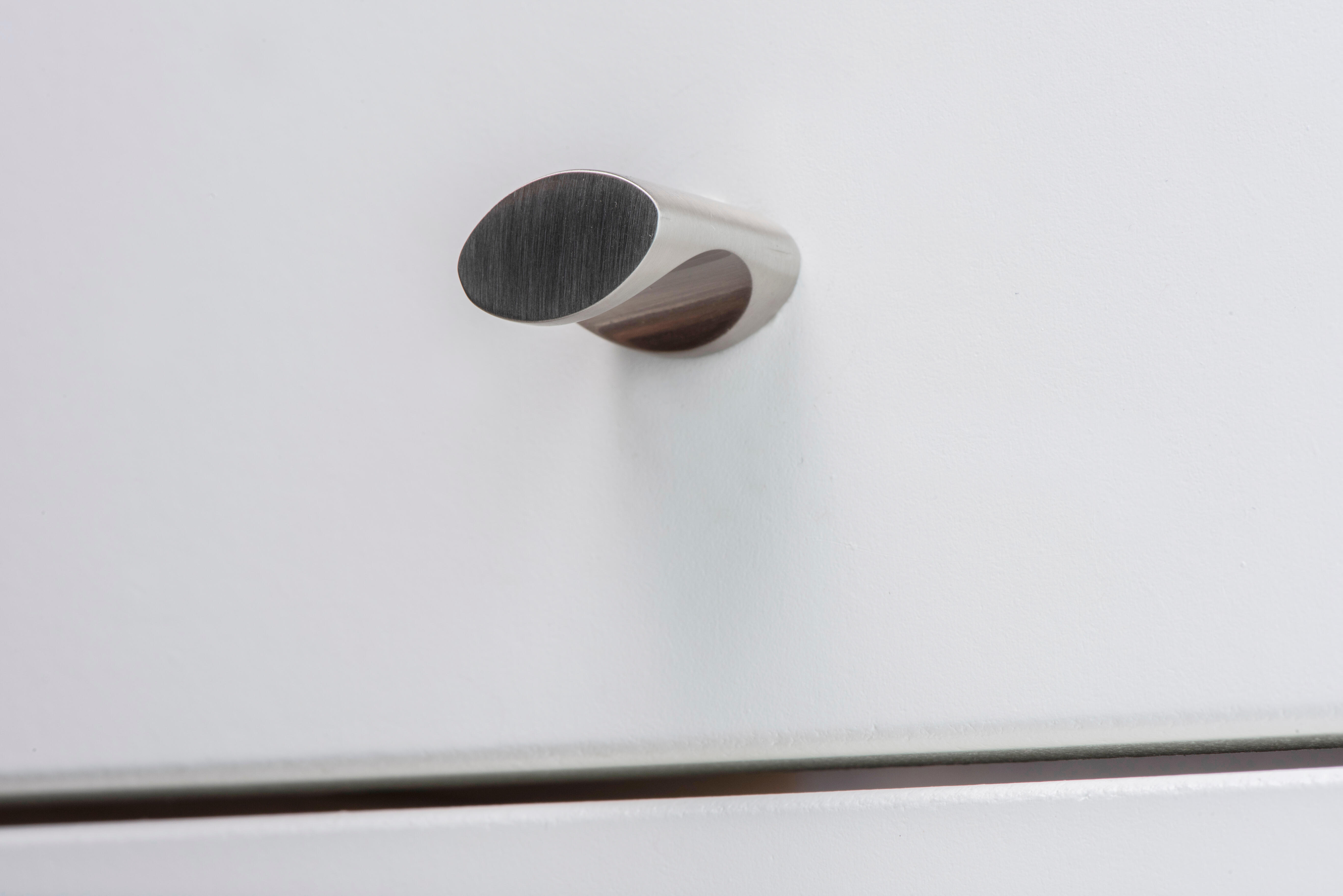 4 Puxadores Rei oval níquel acetinado 17x11mm - 3