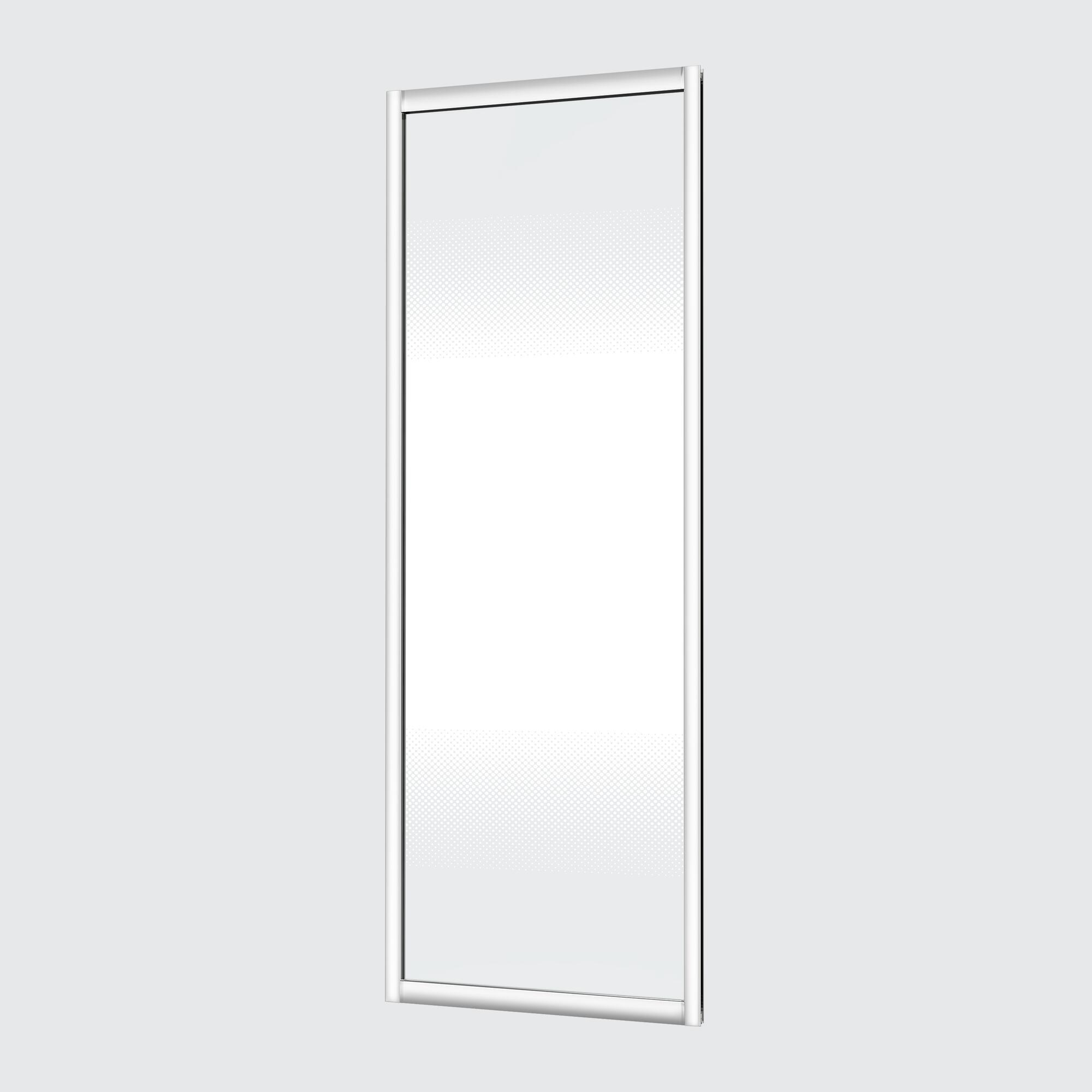 Paroi latérale verre sérigraphié, l.70 x H.190 cm, chromé, Easy - 3