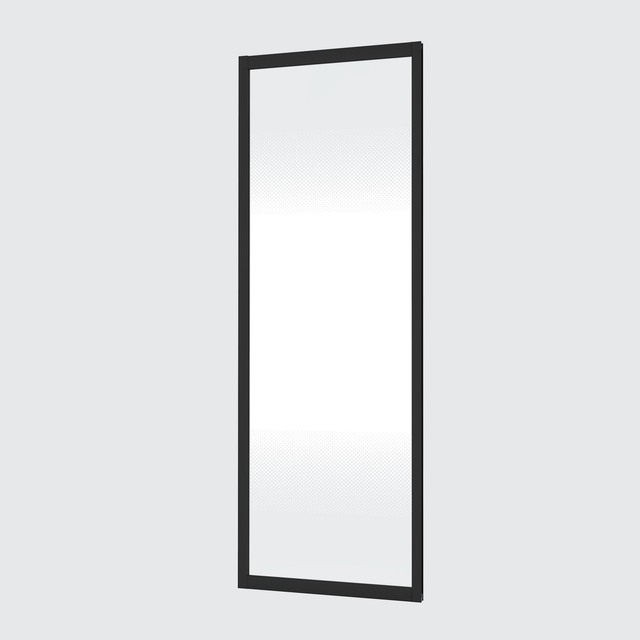 Paroi latérale verre sérigraphié, l.70 x H.190 cm, noir, Easy