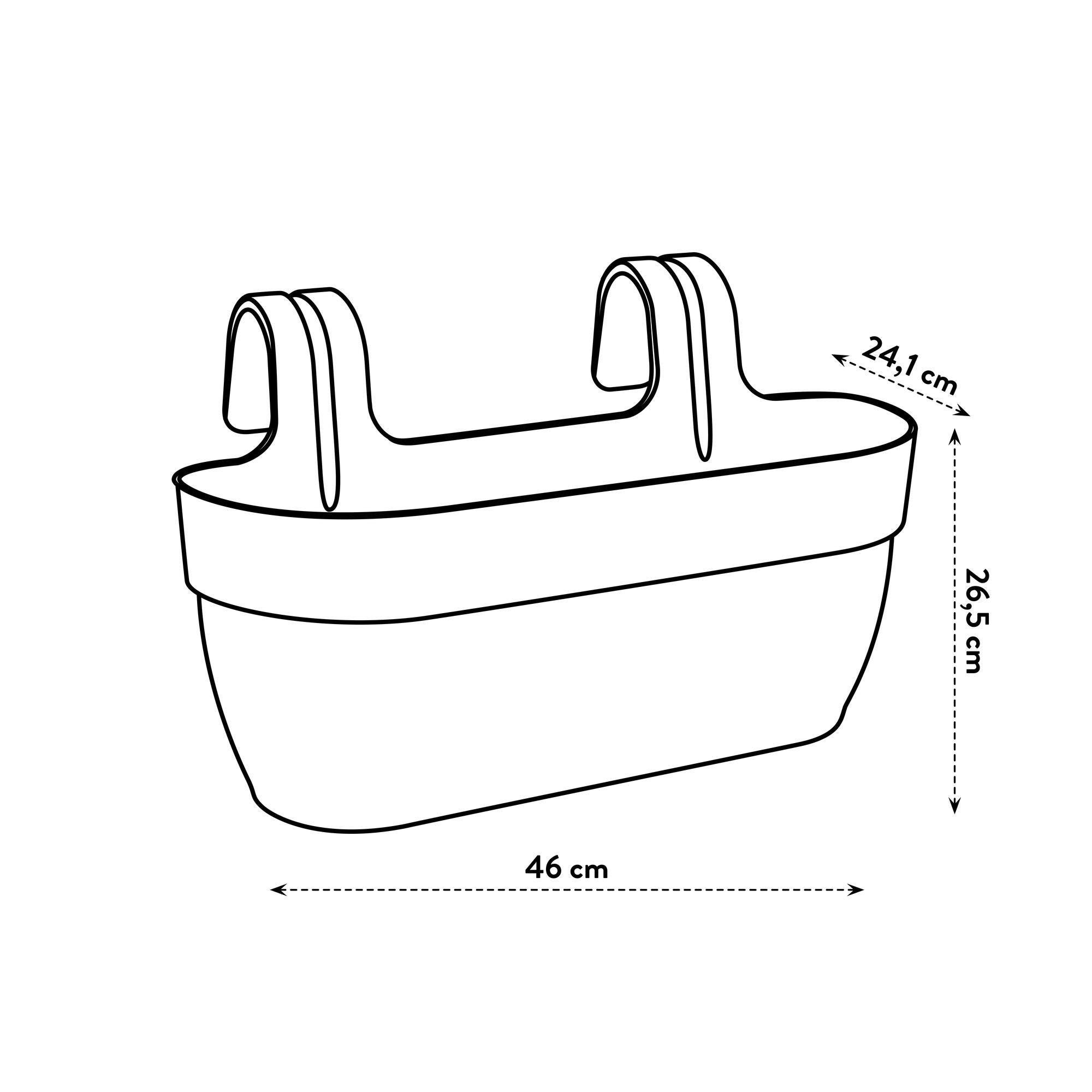 Vaso con supporto ELHO Vibia in polipropilene giallo H 26.5 x L 24.1 x L 46 cm - 5