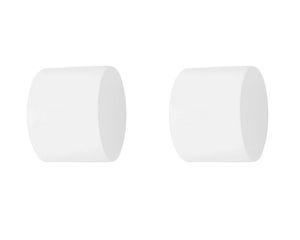 Lot de 2 embouts pour barre à rideau , Diam.20 mm blanc Design, INSPIRE