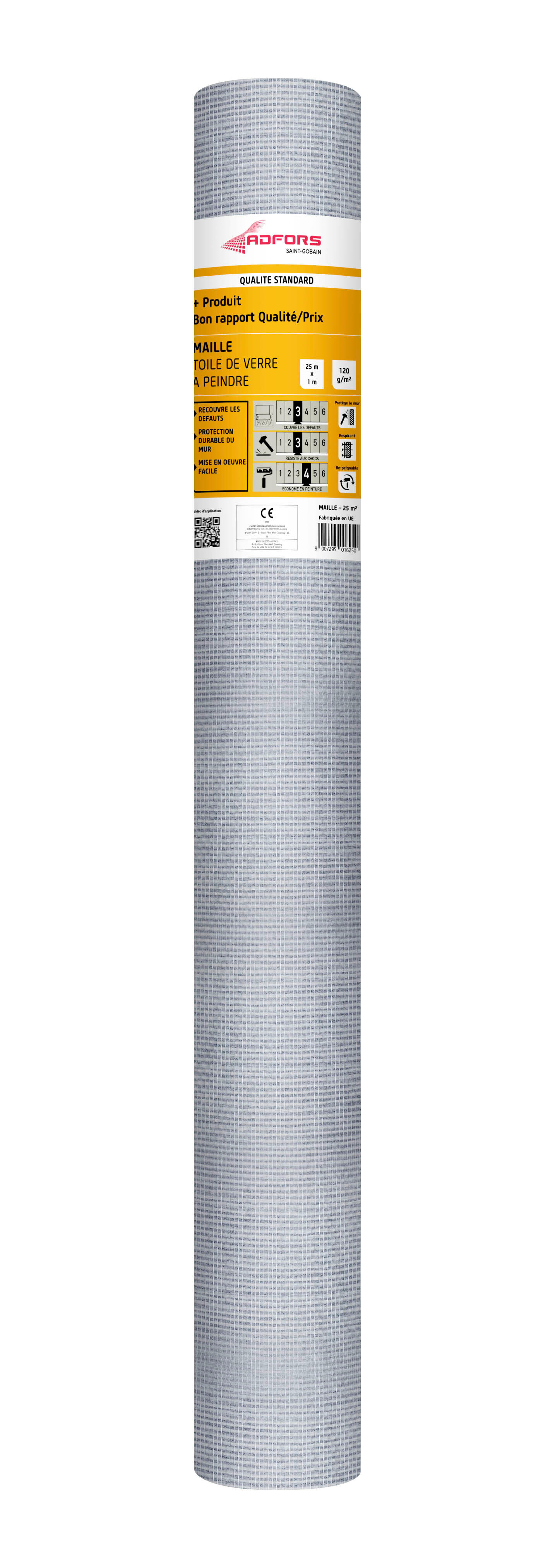 Toile de verre à peindre 120 g/m² Maille, l.1 x L.25 m - 5