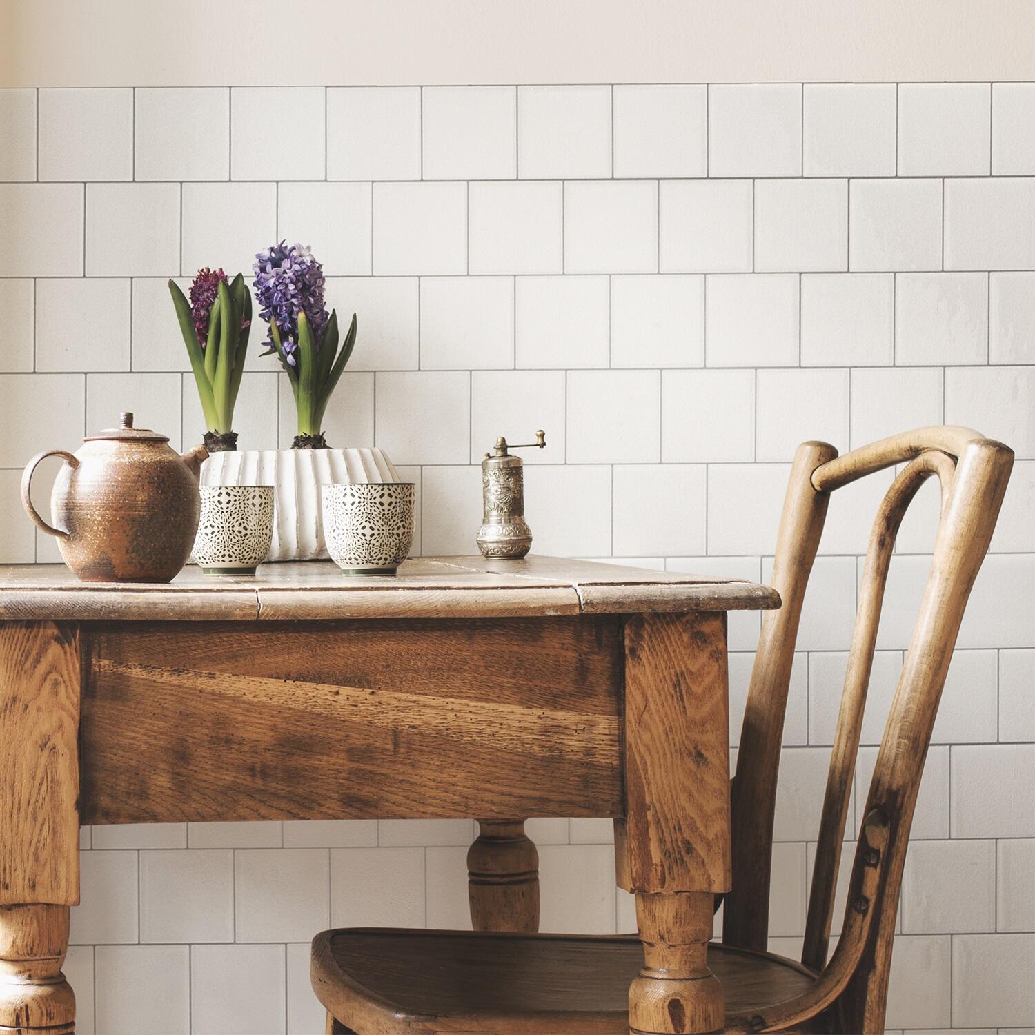 Lot de 2 crédences adhésives Square Velden, blanc, 21 cm x 56.7 cm - 3