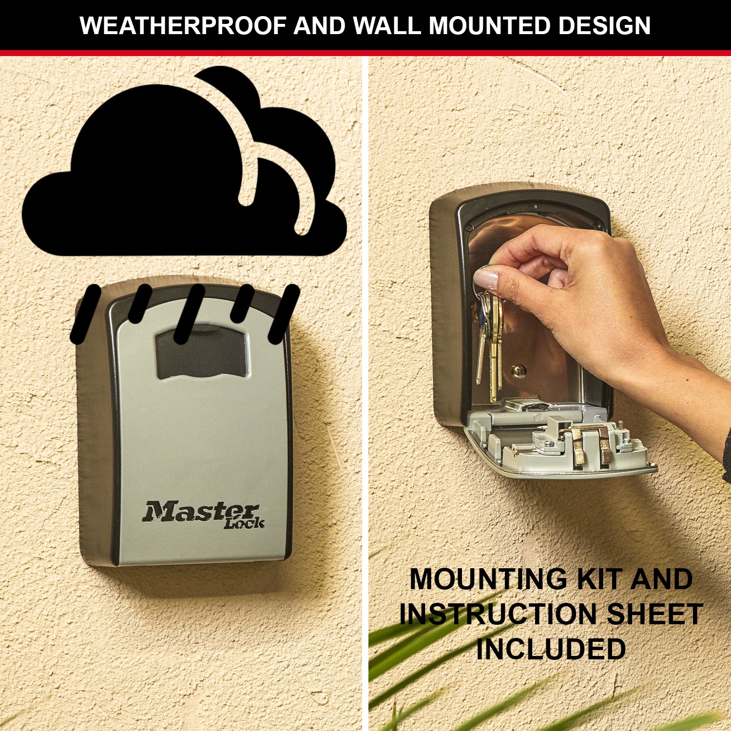 Boîte à clé sécurisée à combinaison MASTER LOCK, H.14.6 x l.10.5 x P.5.1 cm - 8