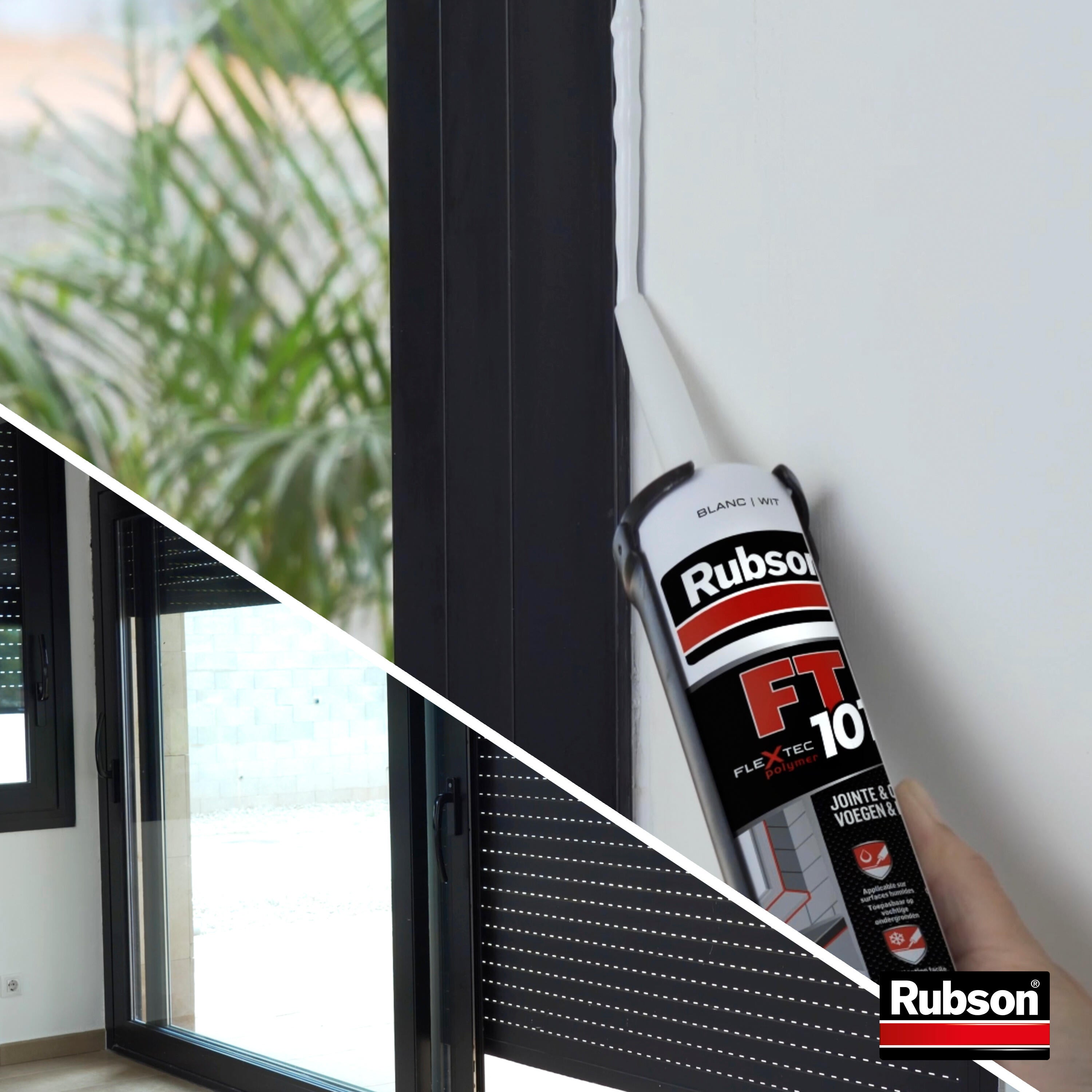Mastic d'étanchéité Ft101 jointe et colle RUBSON blanc, 280 ml - 4
