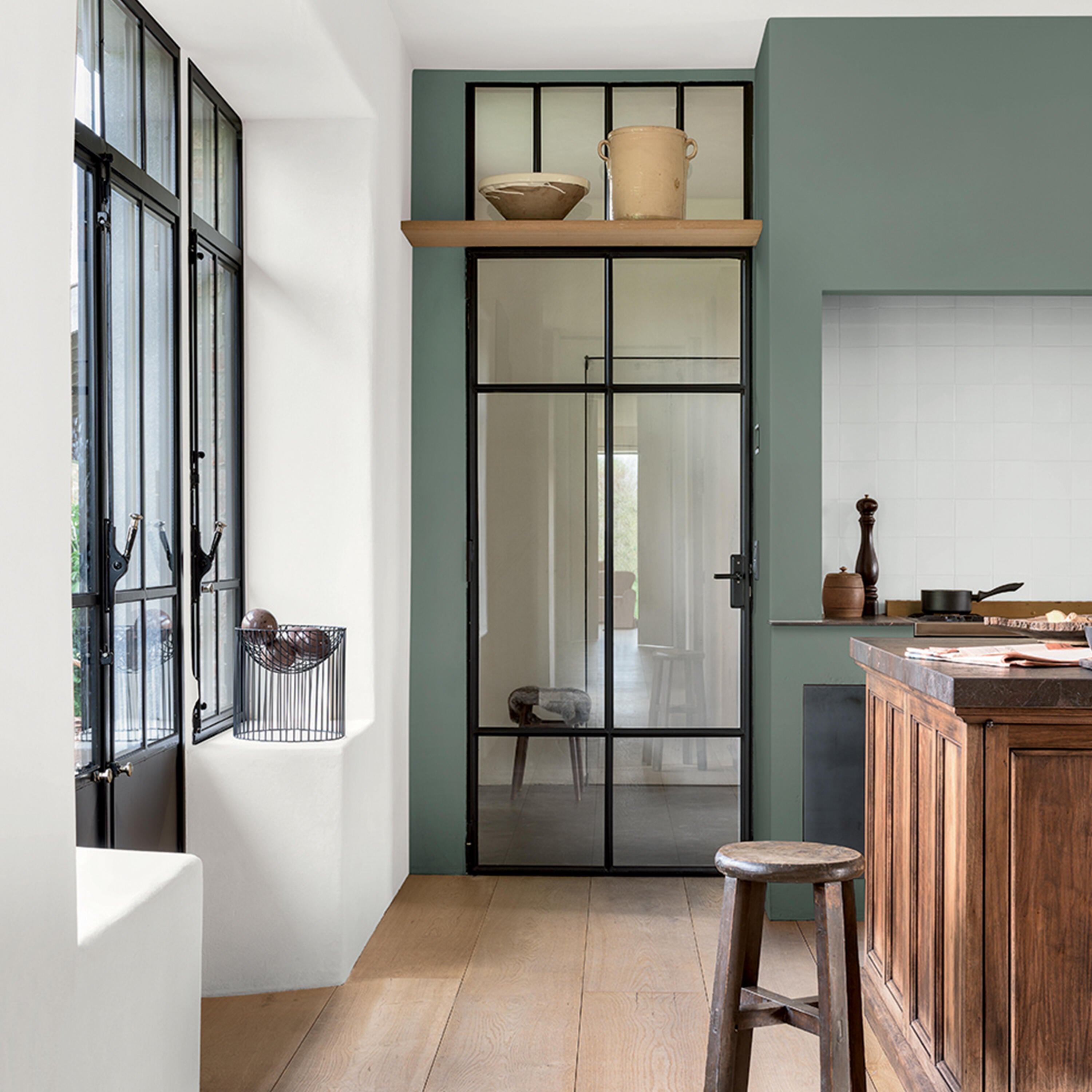 Peinture mur, bois vert céladon satin DULUX VALENTINE Crème de couleur 0.03l - 3