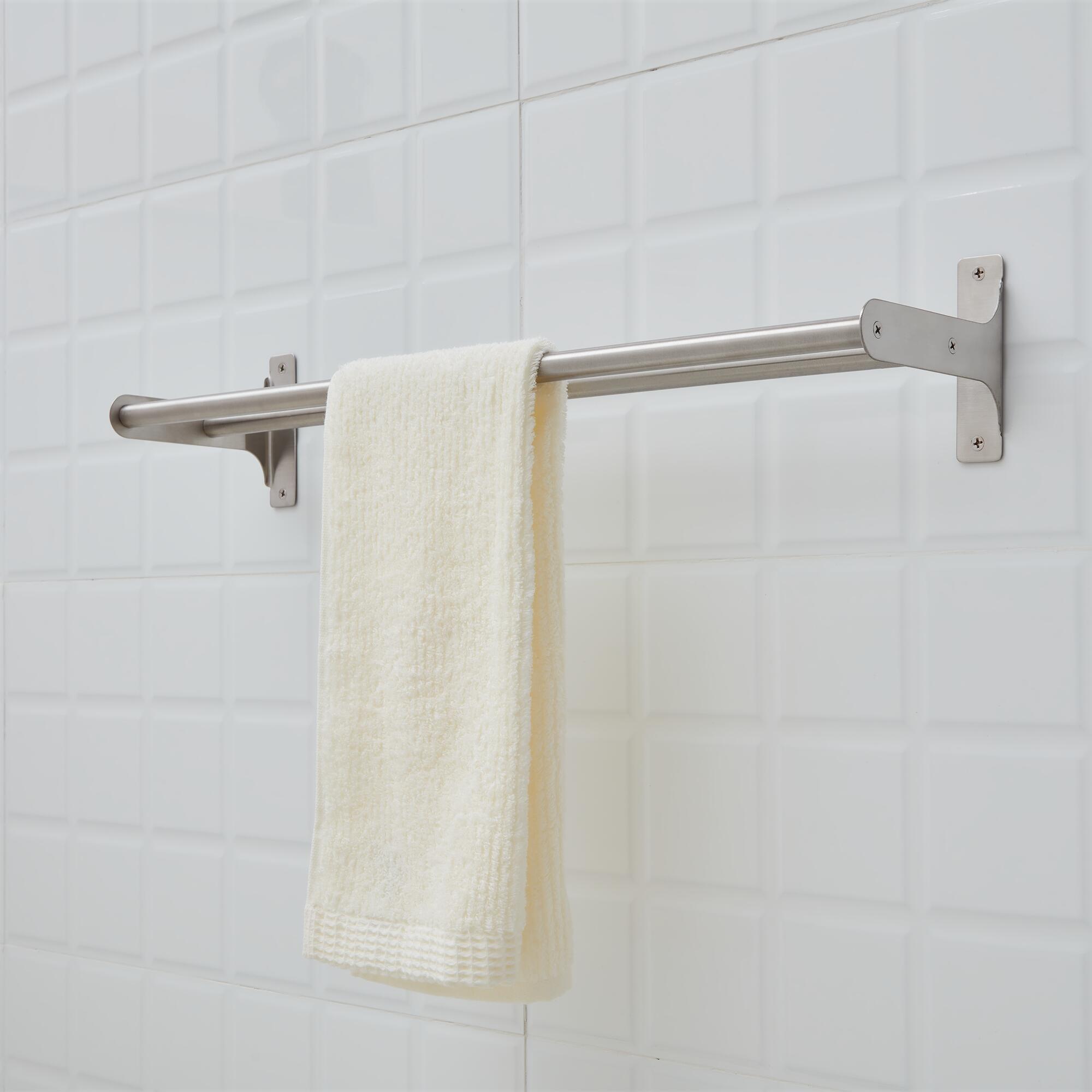 Porte-serviette barres 2barres à visser / à monter argent Loft - 3