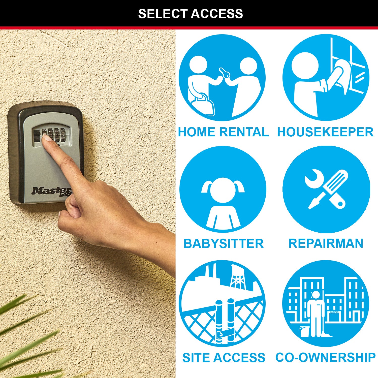 Boîte à clé sécurisée à combinaison MASTER LOCK, H.12 x l.8.3 x P.3.4 cm - 7