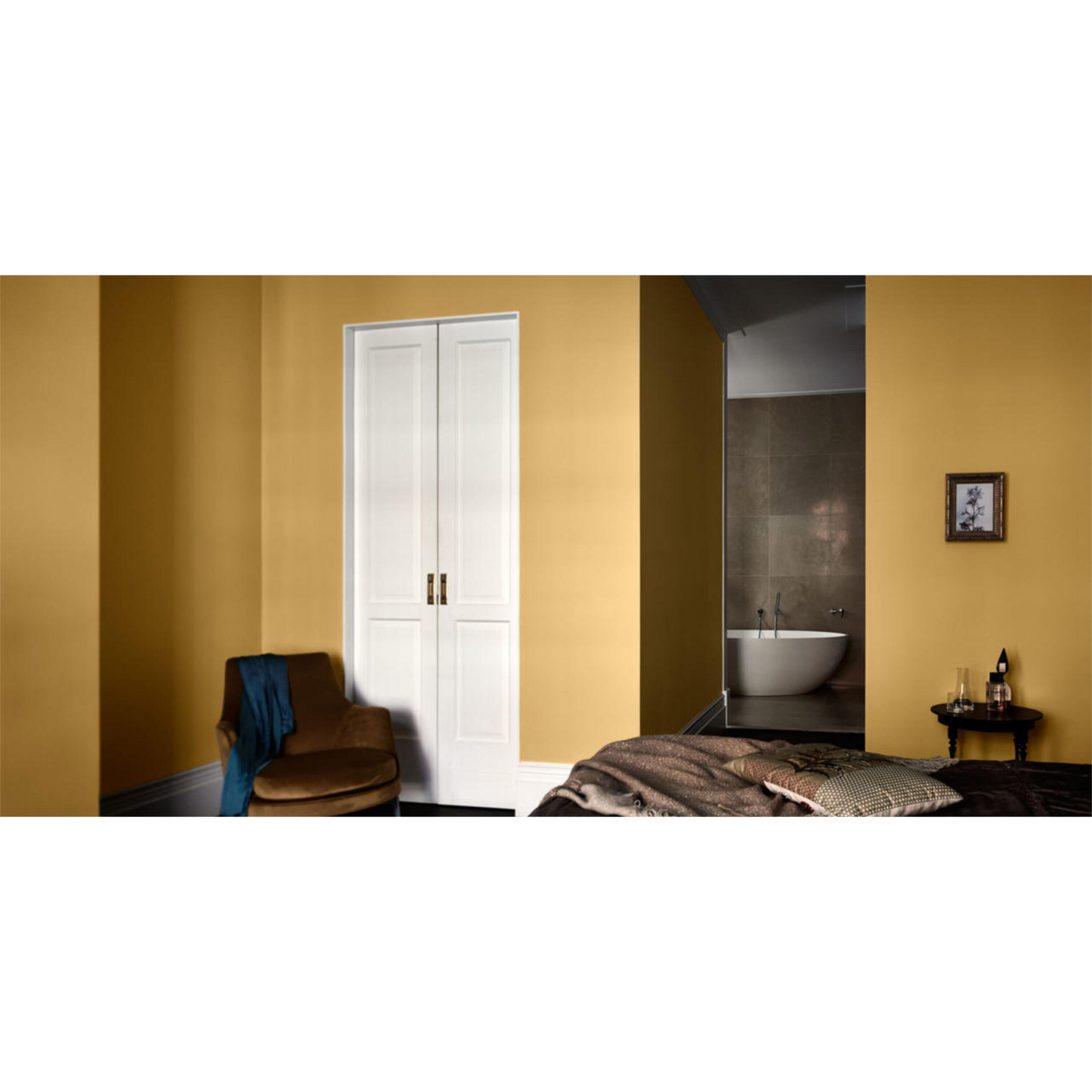 Peinture mur, boiserie miel satin DULUX VALENTINE Crème de couleur 2.5L - 4