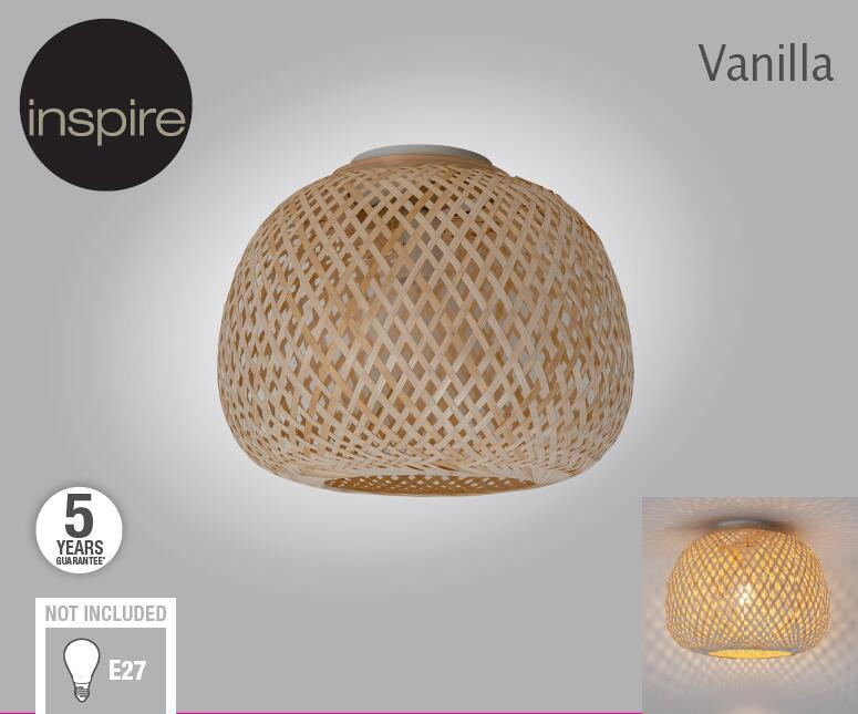 Plafonnier E27, bambou, beige Vanilla D.35 cm INSPIRE - 10
