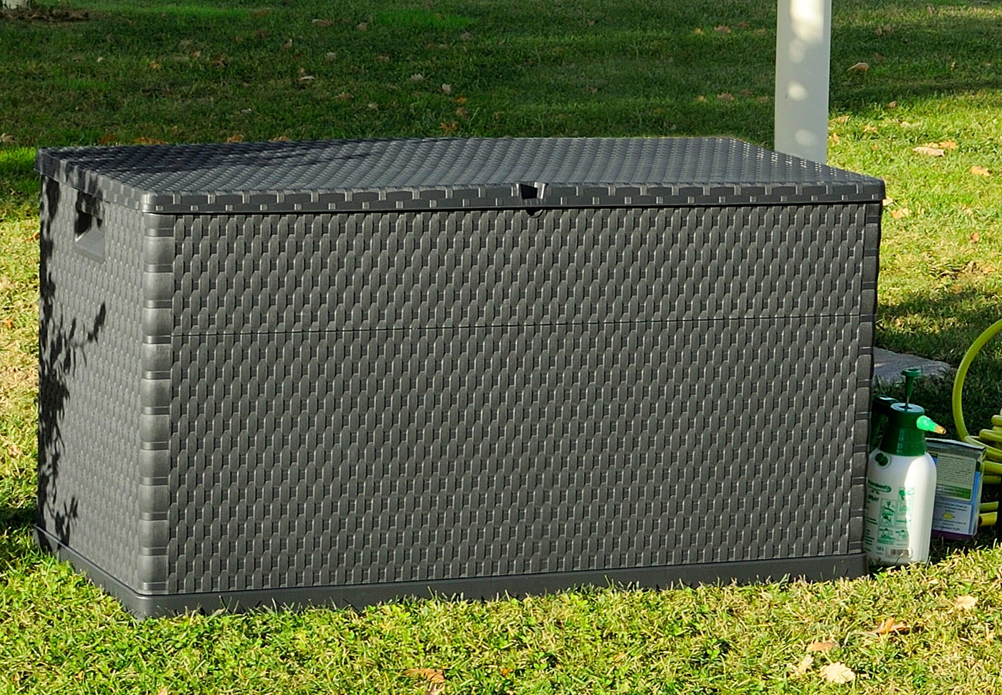 Coffre polypropylène anthracite 420L Rattan 420 litres TOOMAX - 4